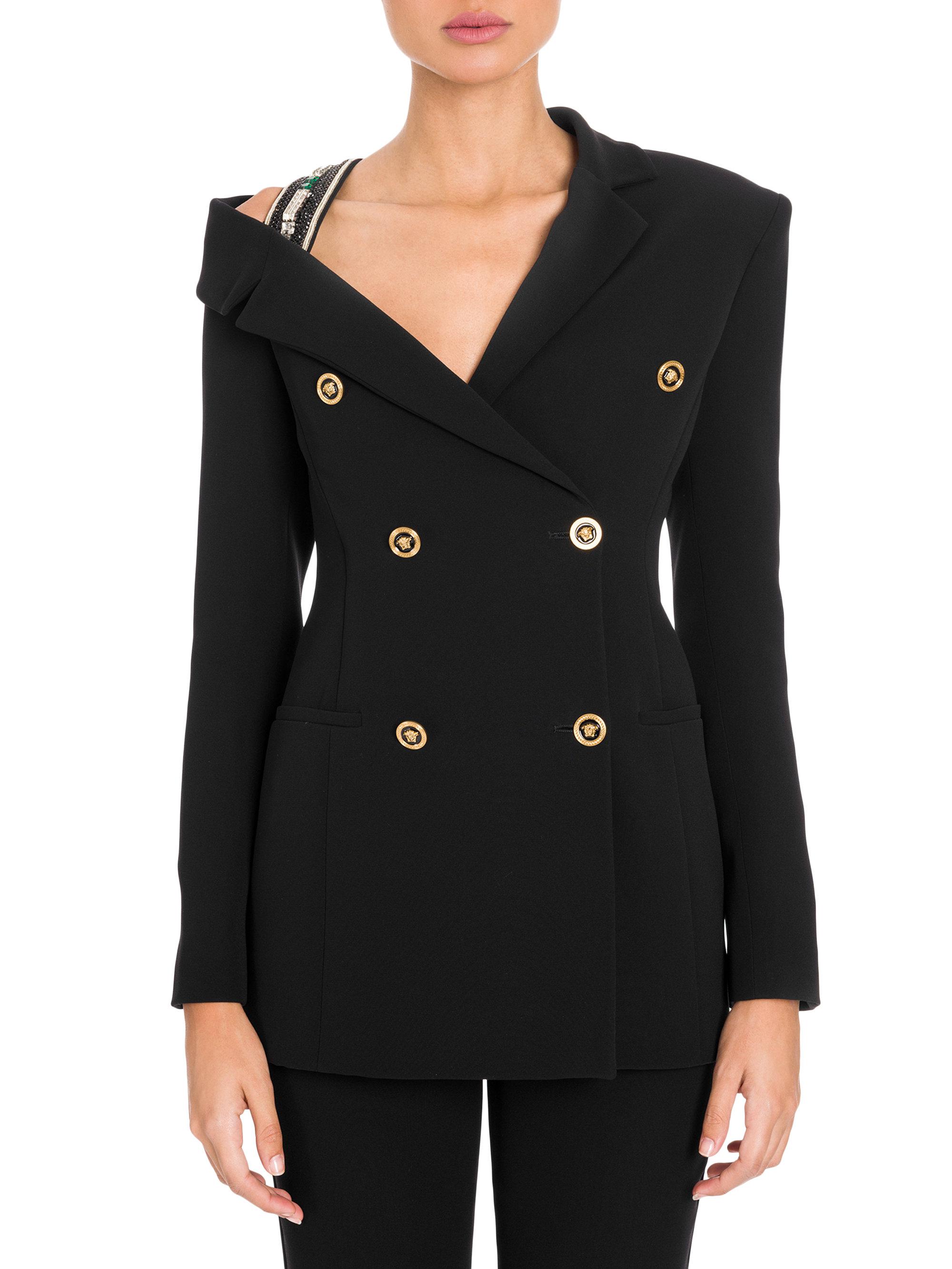 versace black blazer