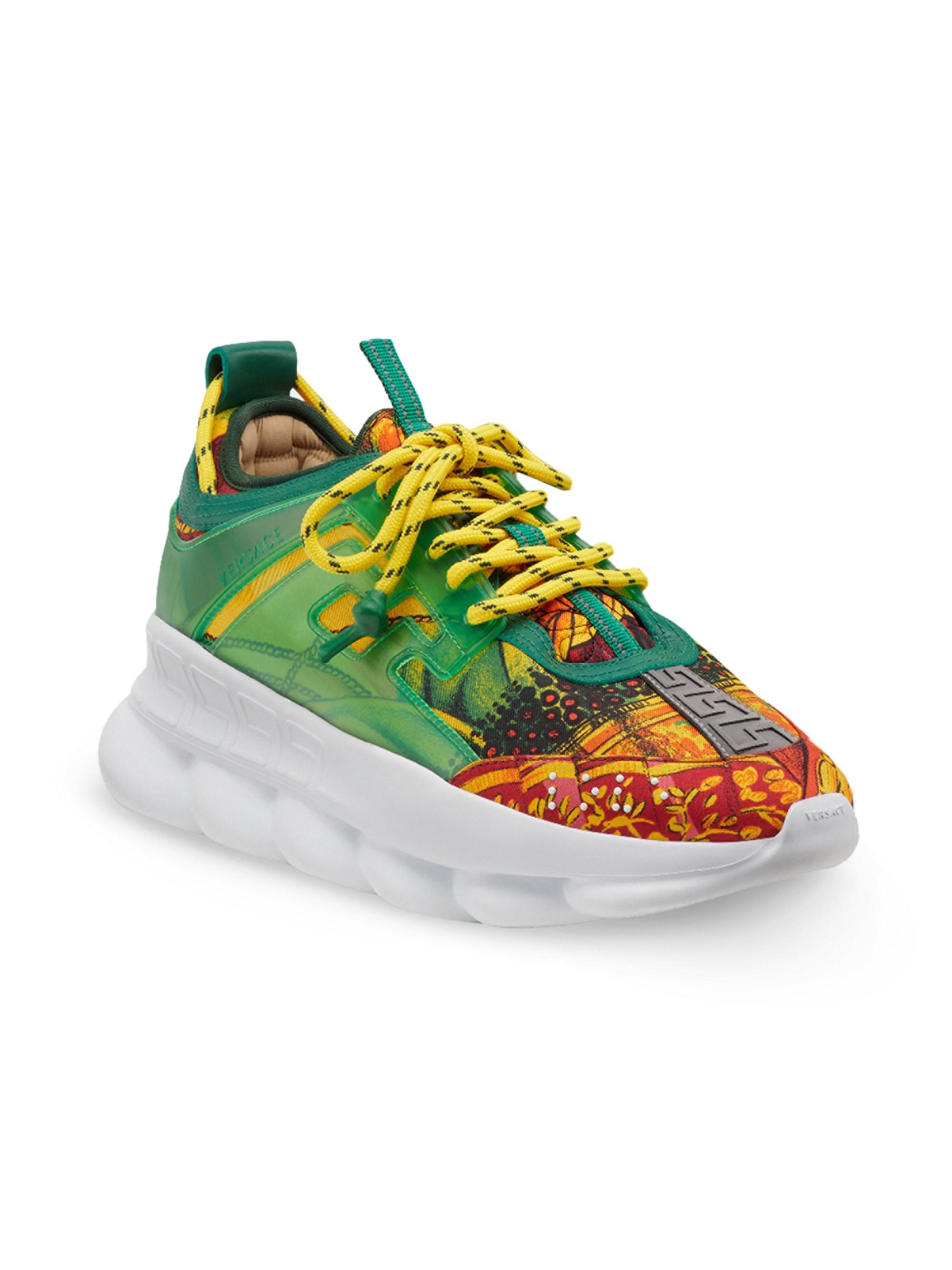 2Chainz x Versace Chain Reaction Sneakers in Green/Brown  Trending fashion  shoes, Versace chain, Mens accessories fashion