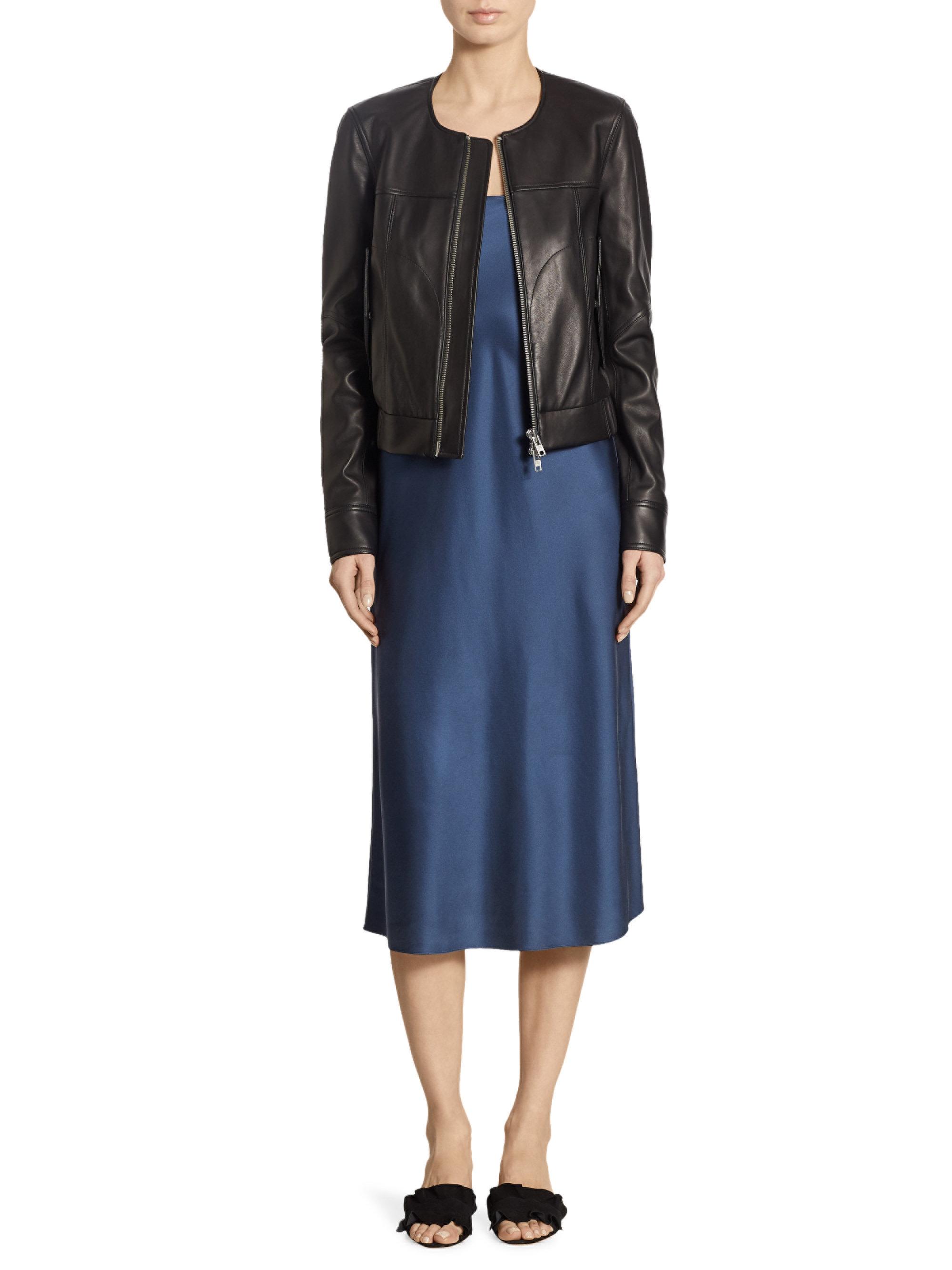 Theory Onorelle Leather Jacket In Black Lyst