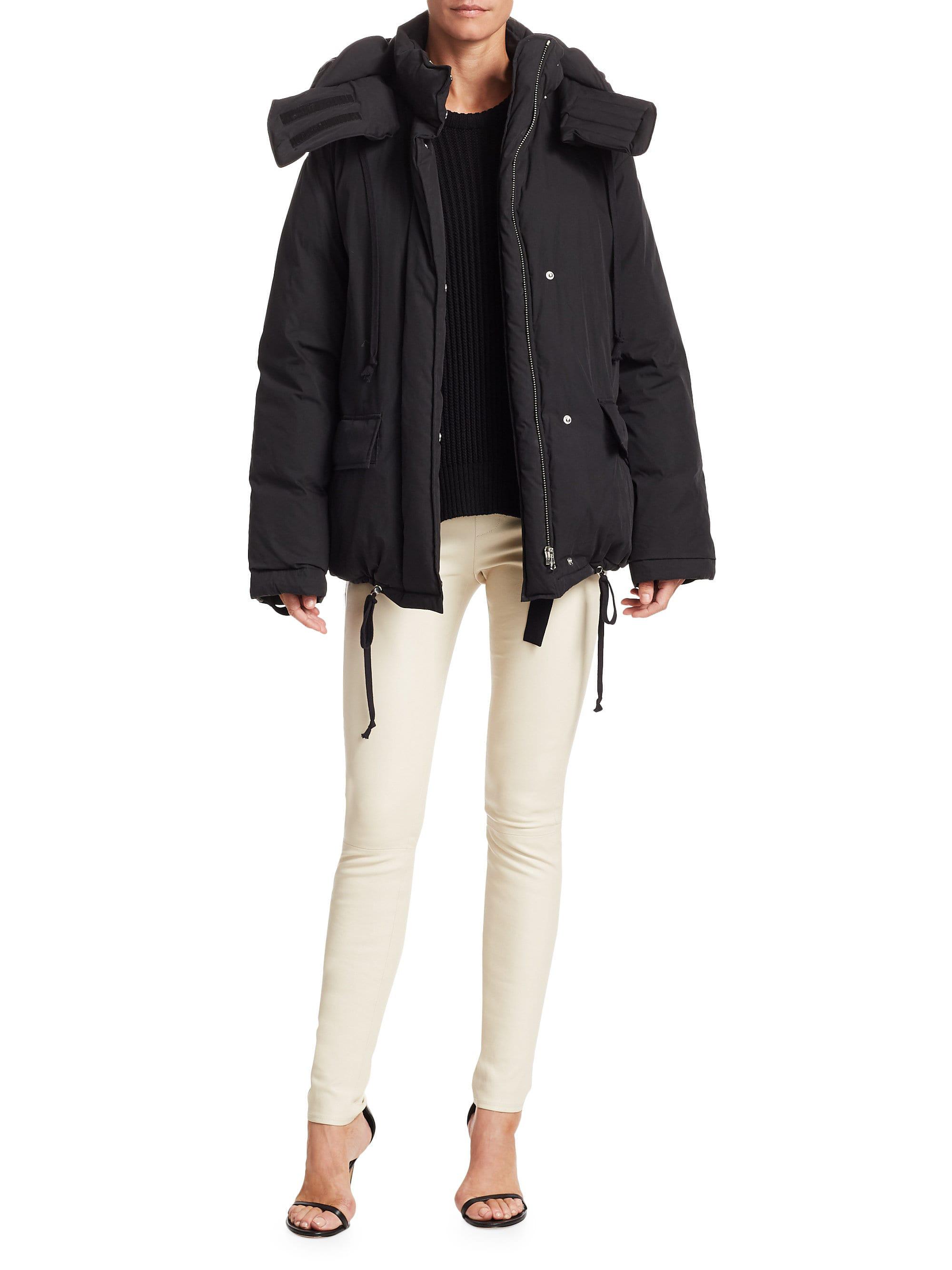Helmut Lang Goose Down & Feather Fill Puffer Jacket in Black - Lyst