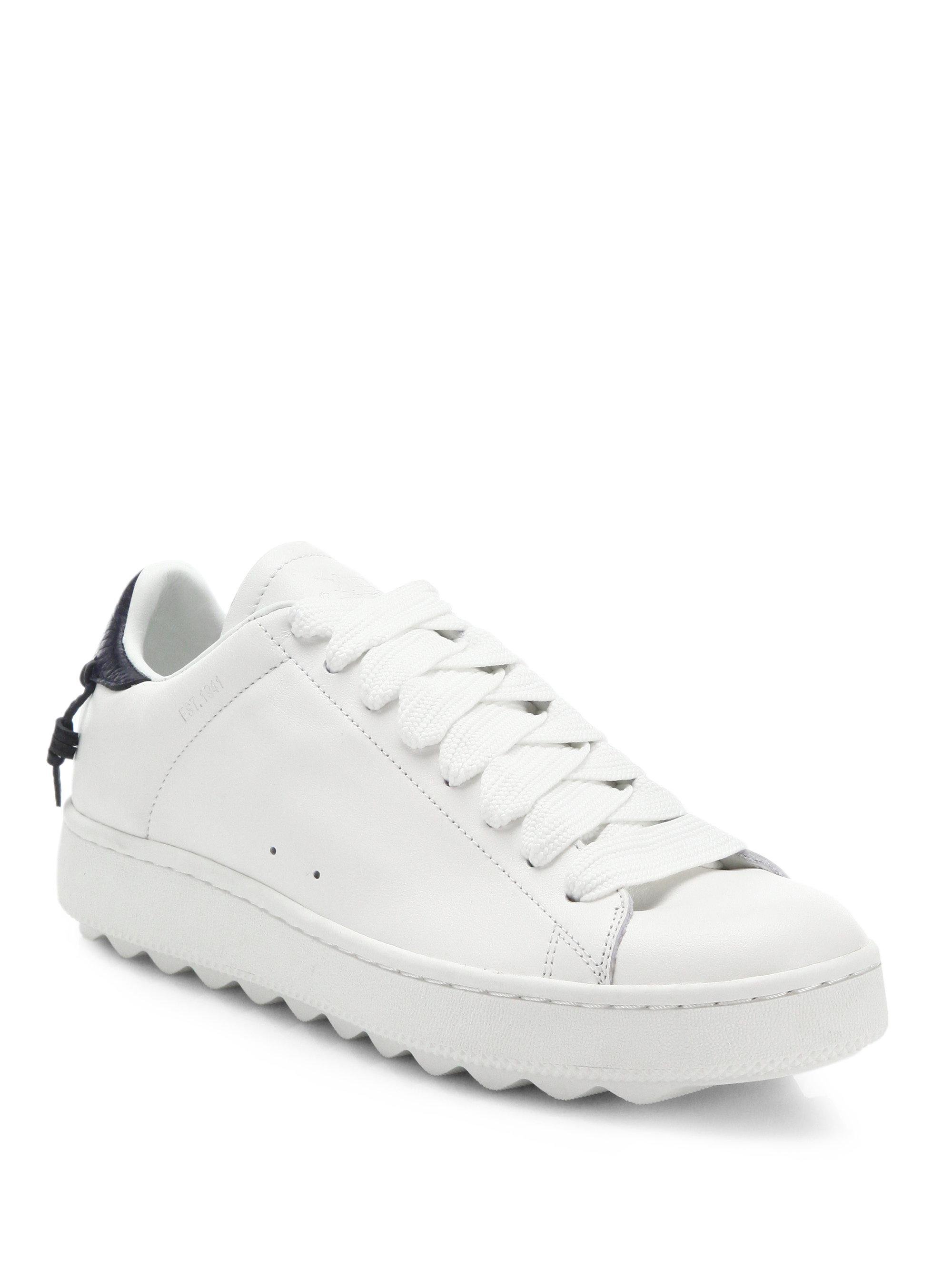 COACH Leather Sneakers in White for Men | Lyst