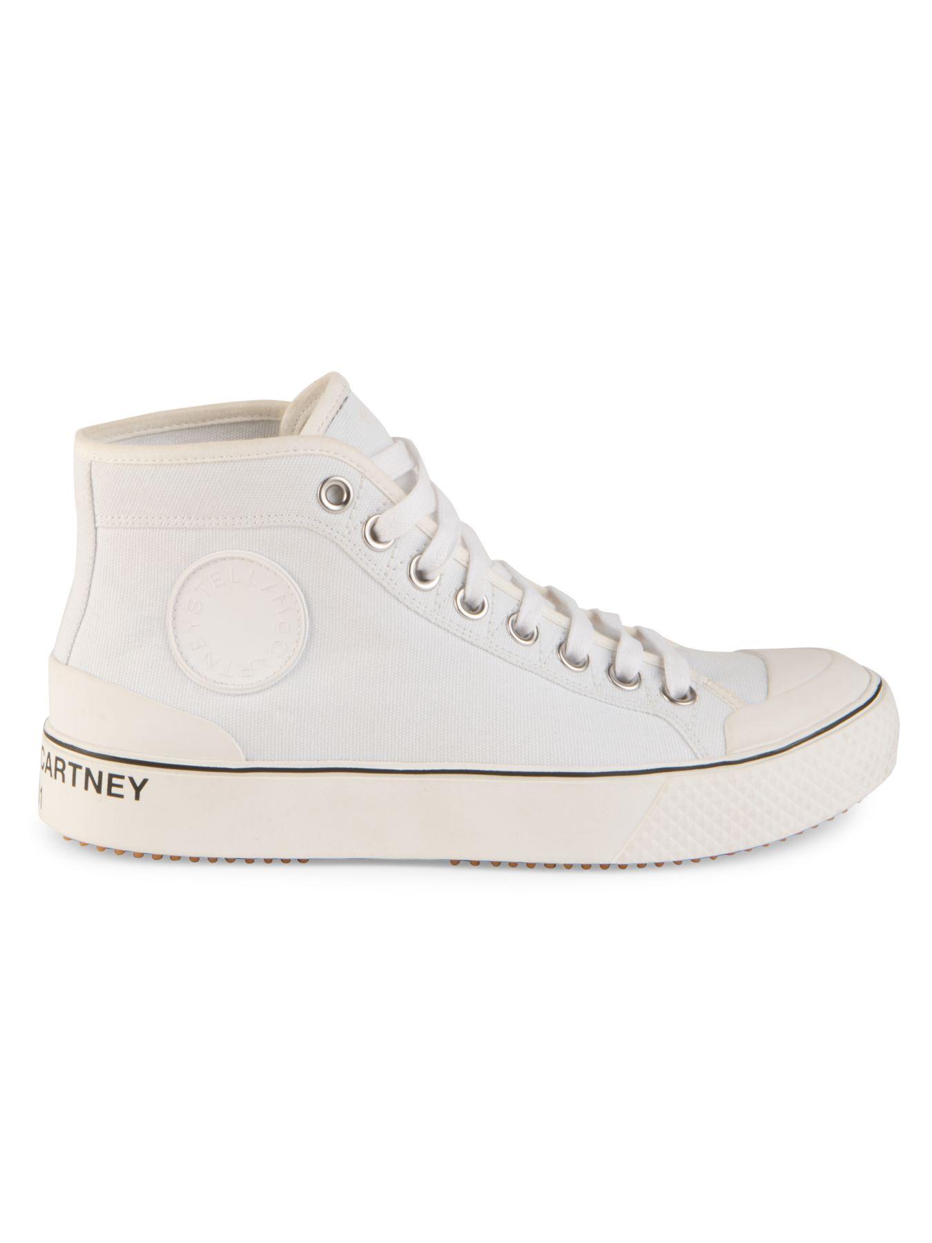 Stella McCartney Hightop Canvas Sneakers in White Lyst
