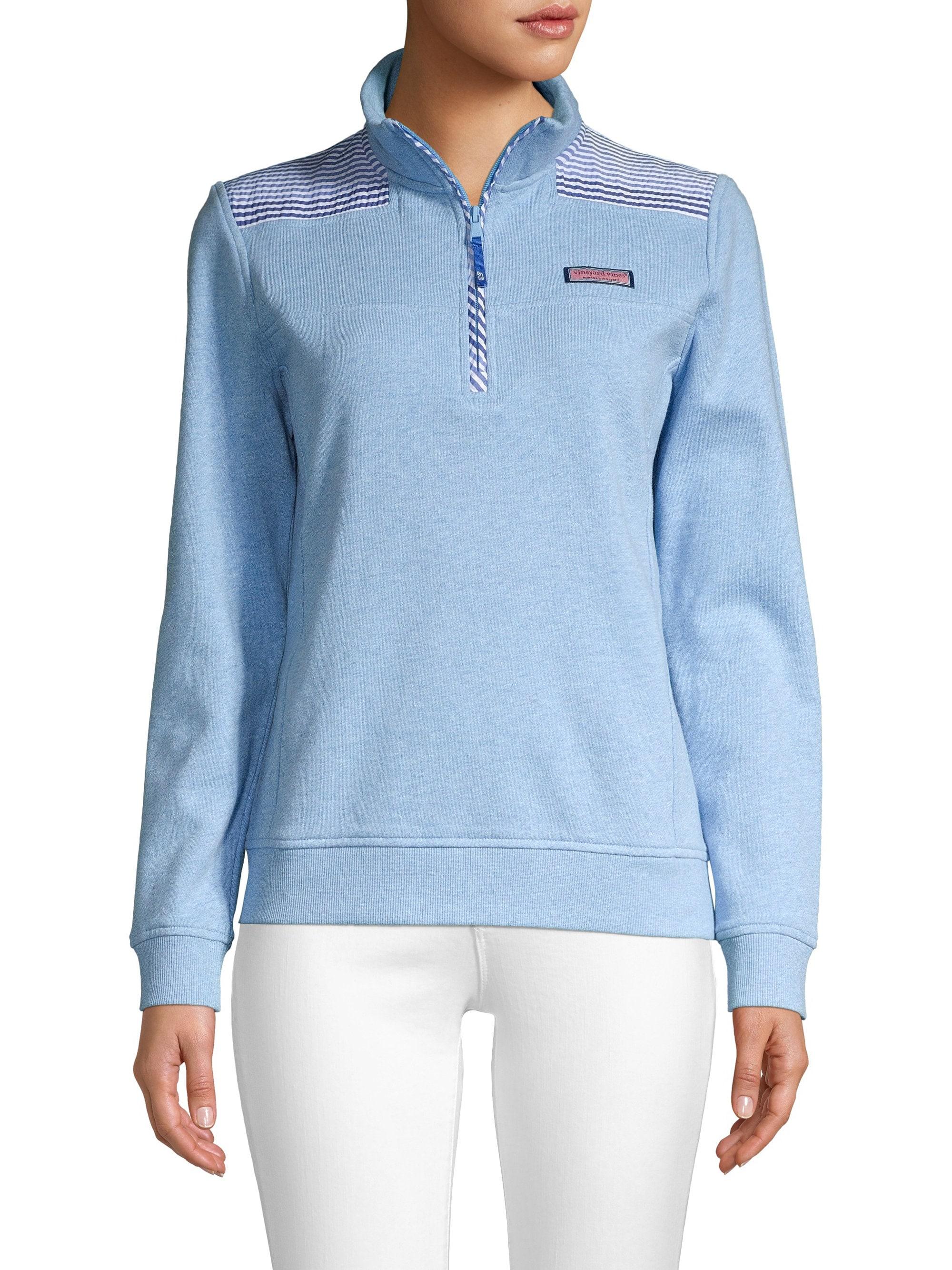 Lyst - Vineyard Vines Classic Stripe Seersucker Shoulder Patch Sweatshirt in Blue