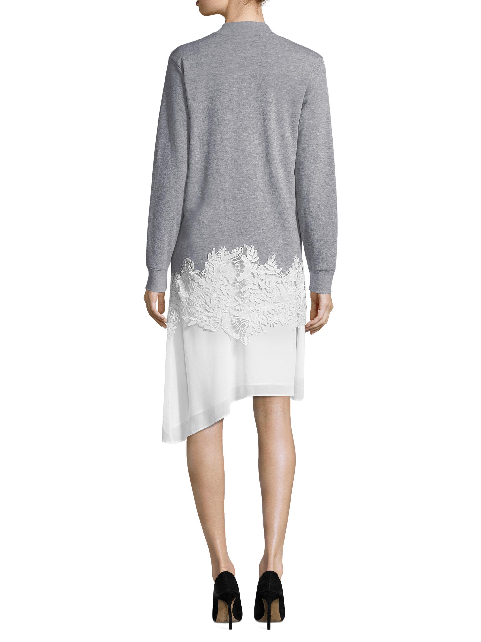 sweater dress with lace