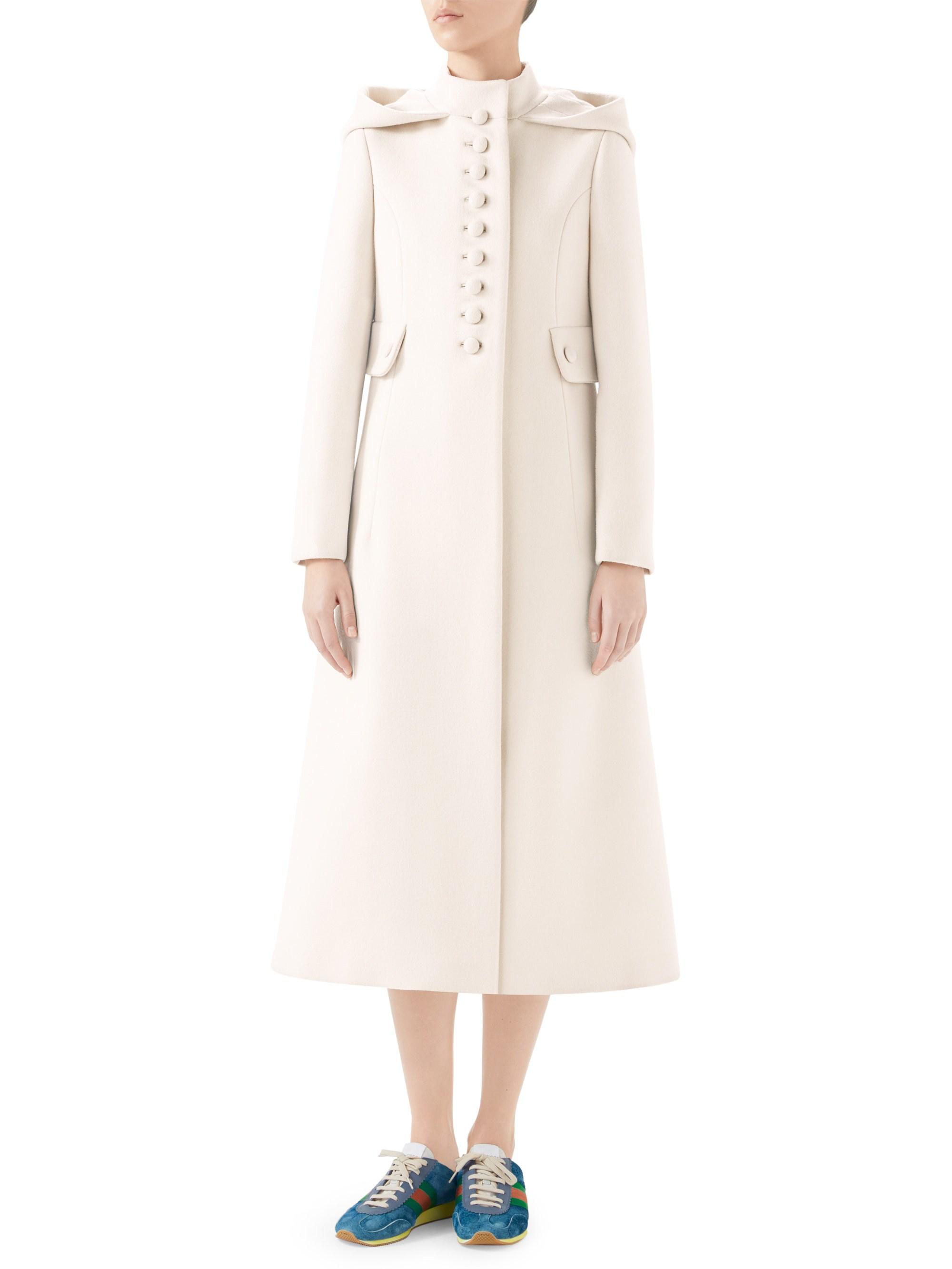 gucci hooded wool coat