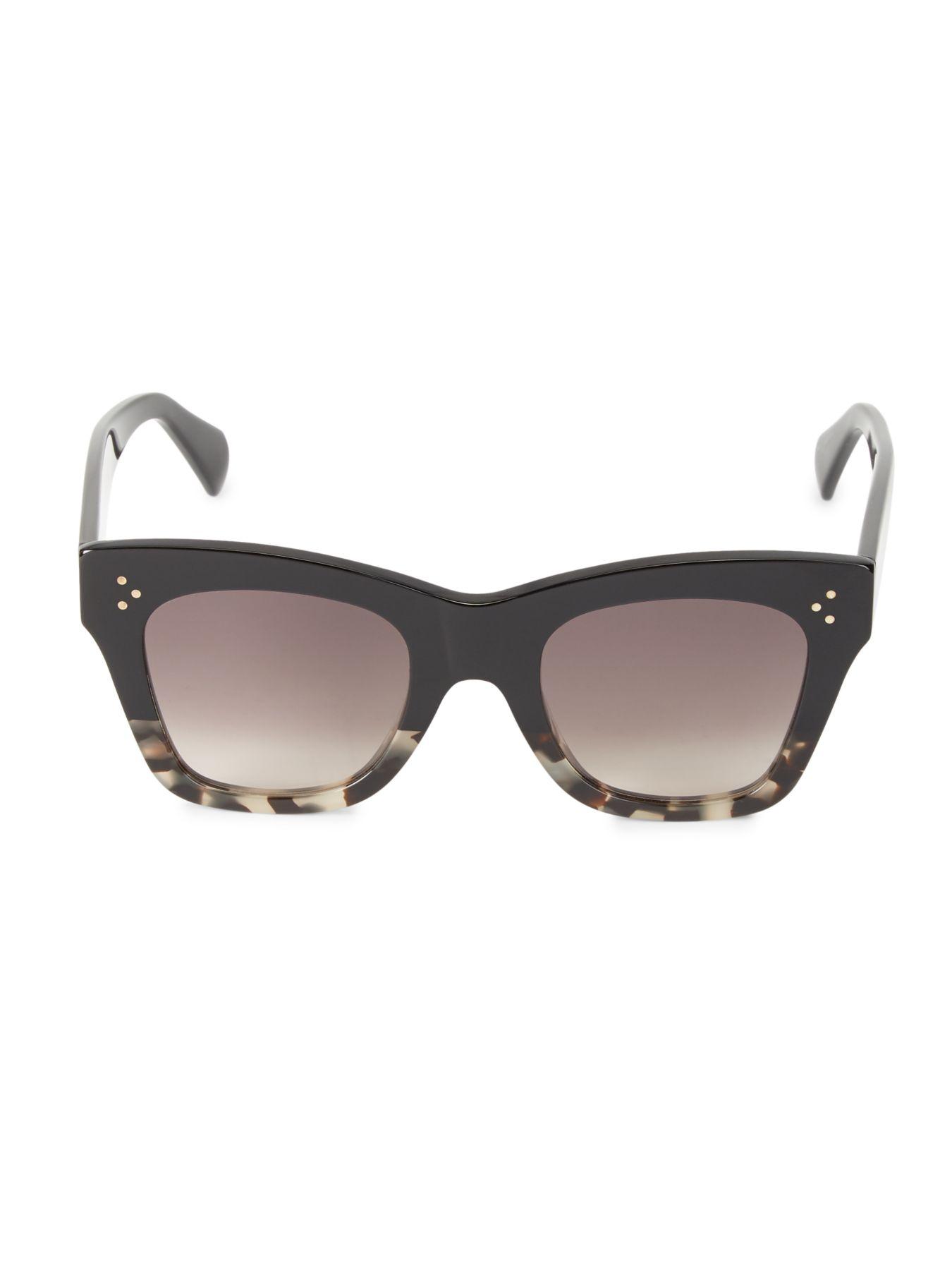 Celine 50mm Gradient Cat Eye Sunglasses In Black Lyst