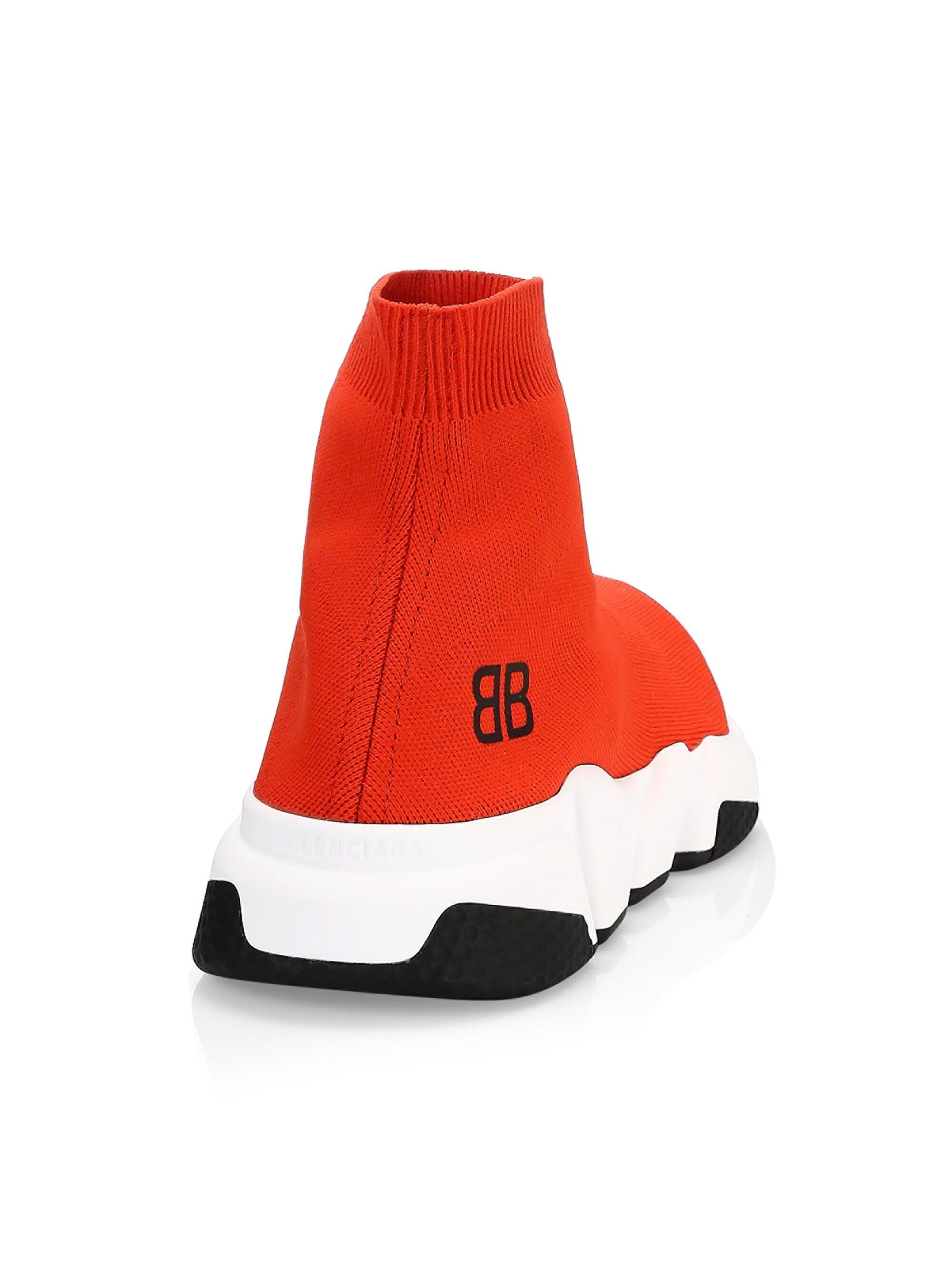 balenciaga sock red