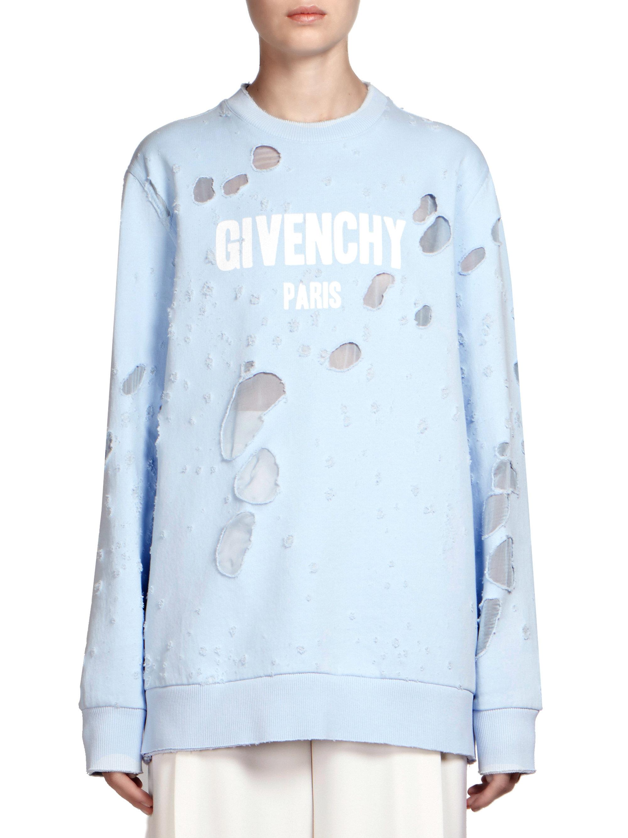 givenchy distressed crewneck
