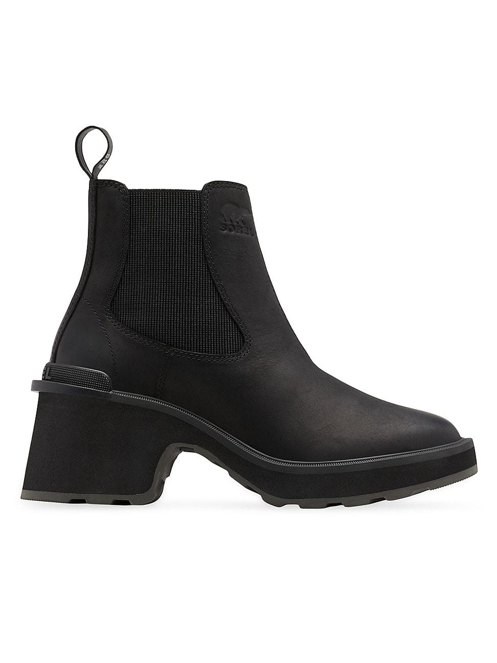 Sorel Hi-line Leather Chelsea Boots in Black | Lyst