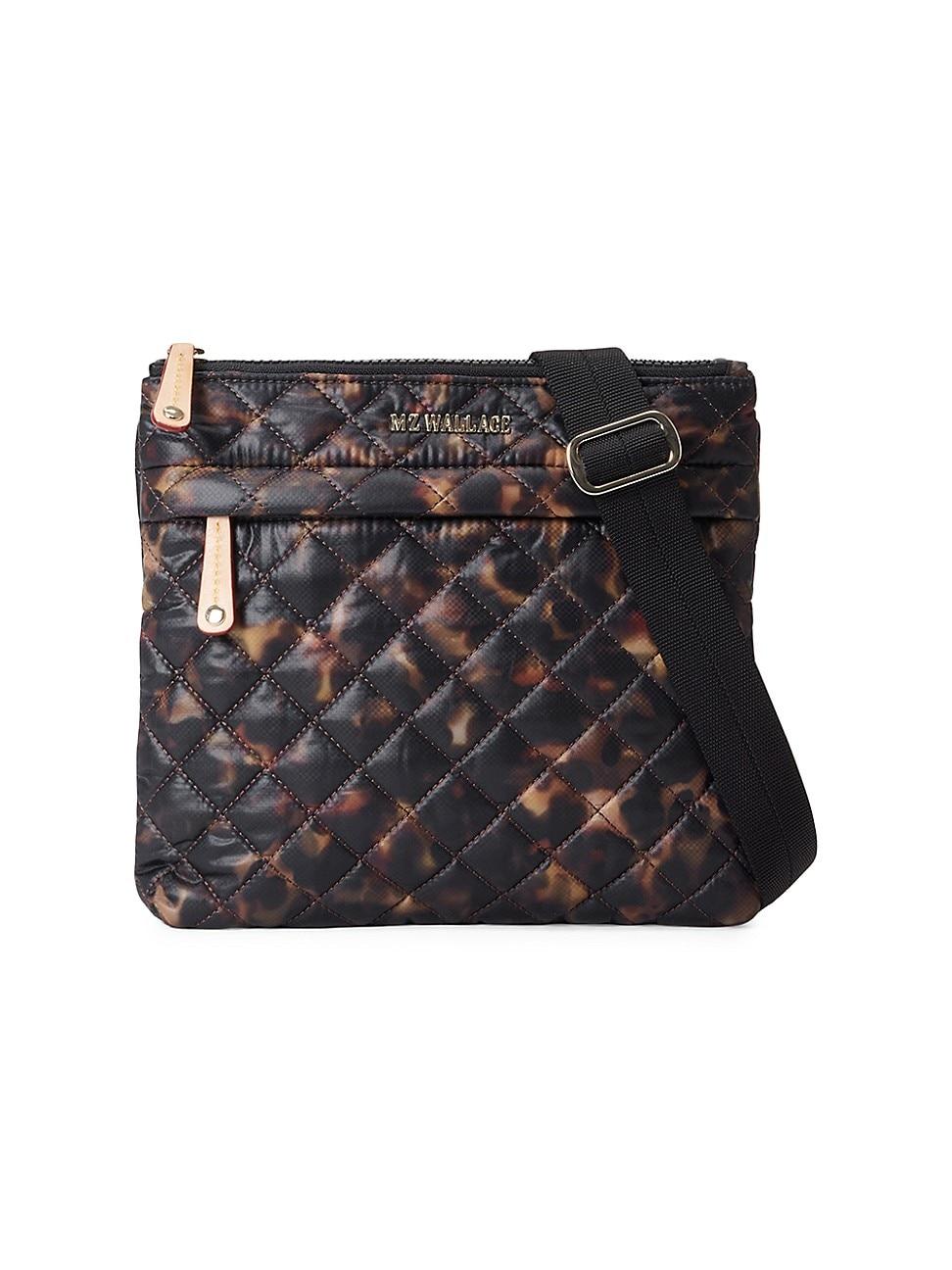 MZ Wallace Flat Metro Quilted Nylon Crossbody Bag in Black Lyst