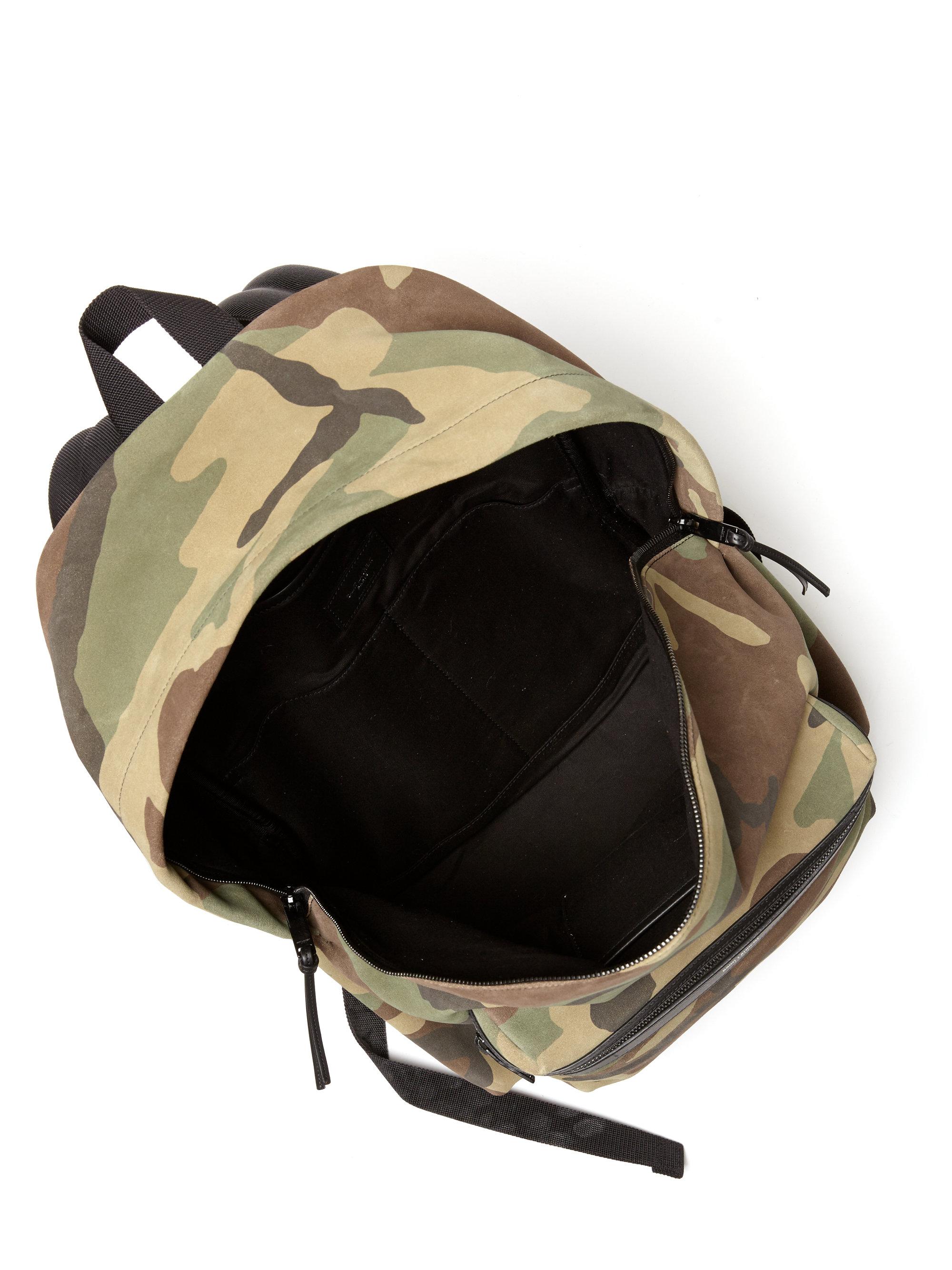 Saint Laurent Camouflage Hunting Backpack for Men - Lyst