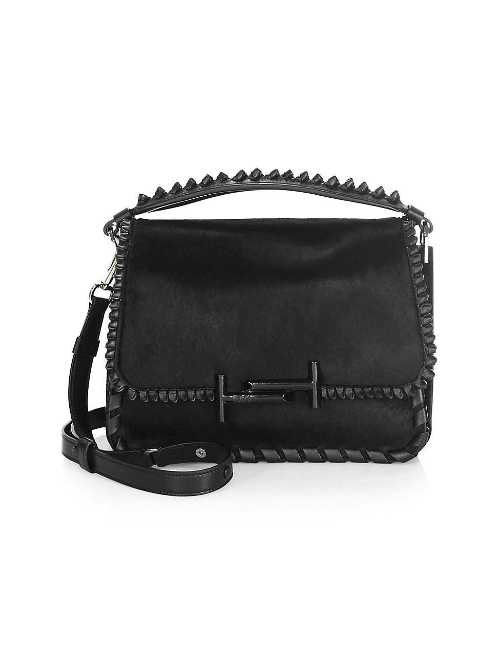 black studded leather bag