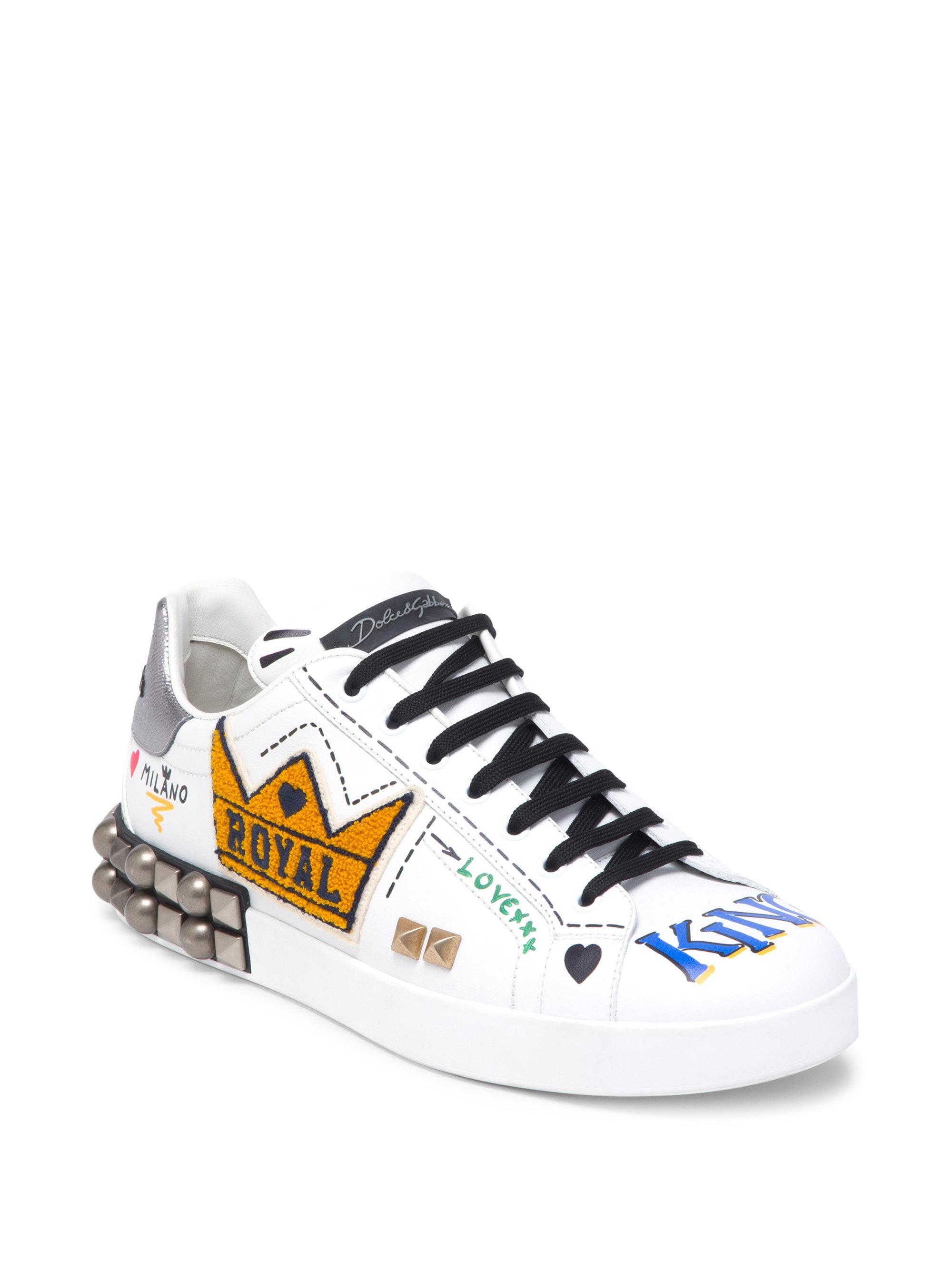 dolce gabbana patch sneakers