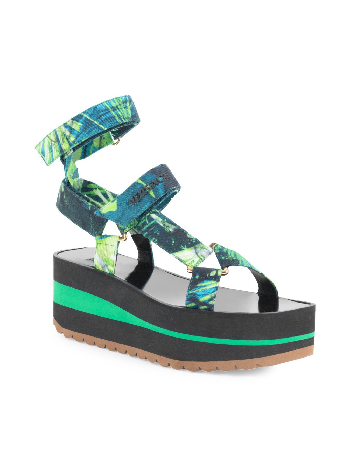 versace jungle print sandals