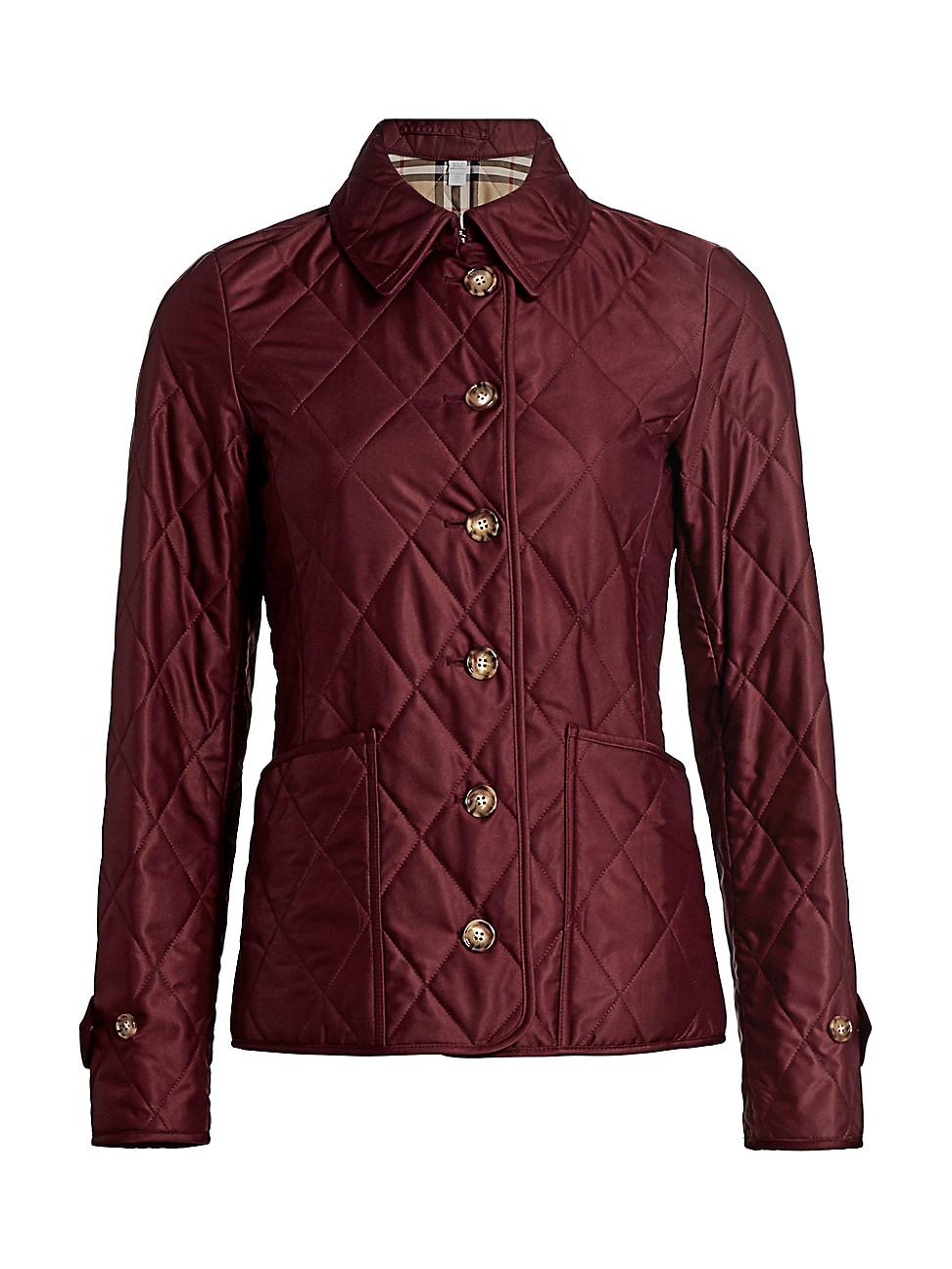 Burberry Fernleigh Thermoregulated Diamond Quilted Jacket in Deep ...