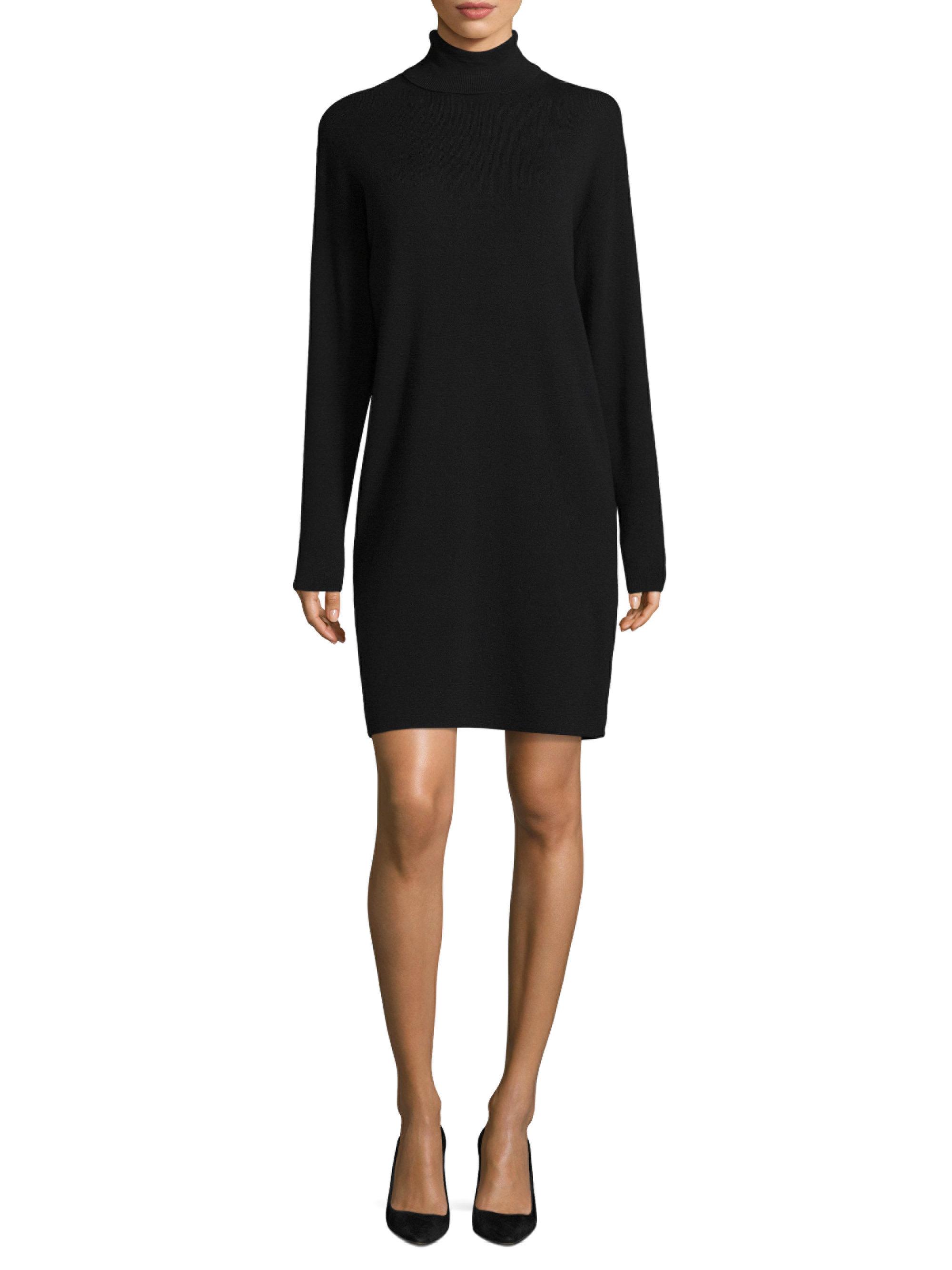 MICHAEL Michael Kors Synthetic Turtleneck Sweater Dress in Black - Lyst