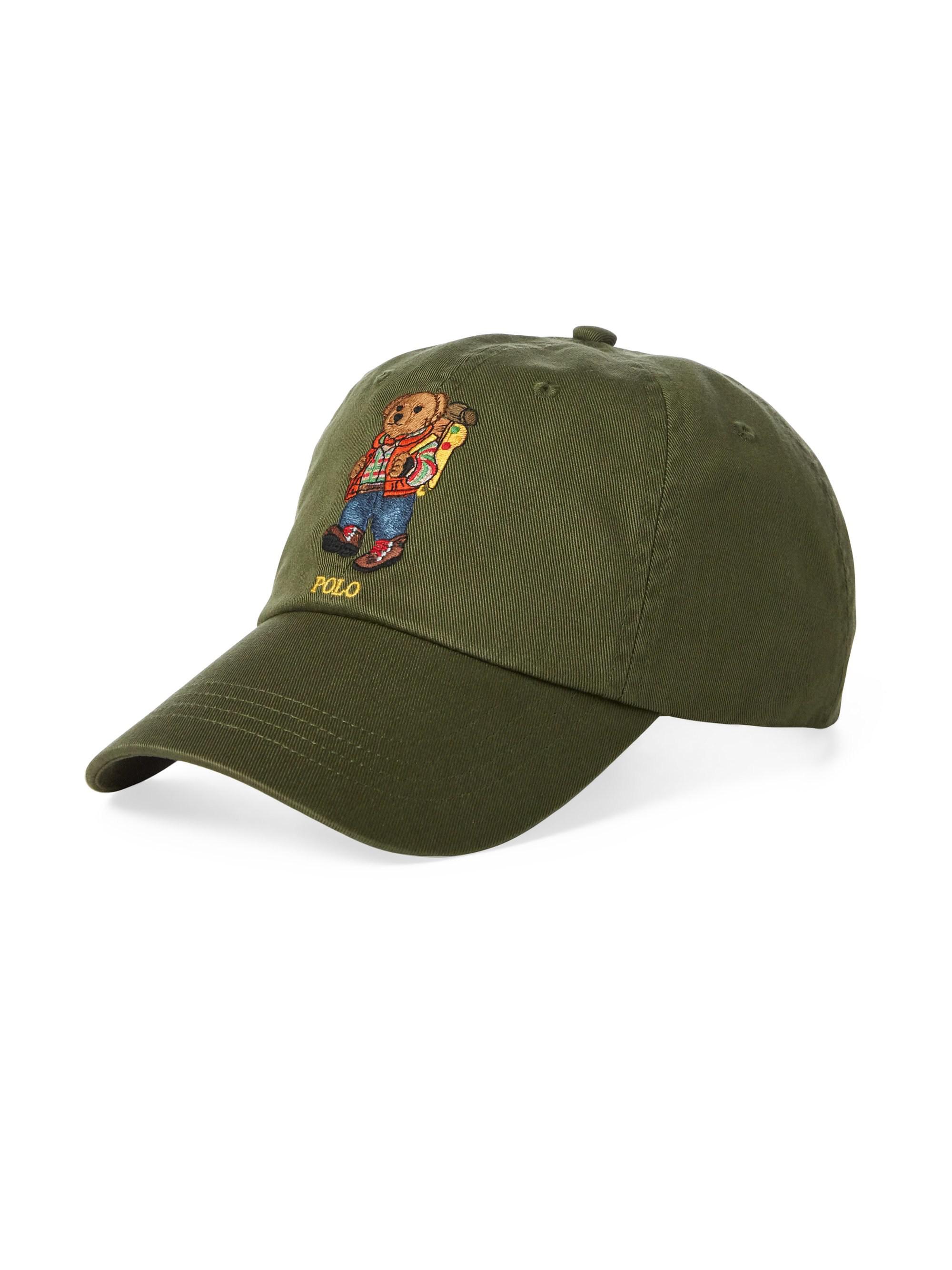Polo Ralph Lauren Cotton Great Outdoors Polo Bear Baseball Cap in Olive  (Green) for Men - Lyst