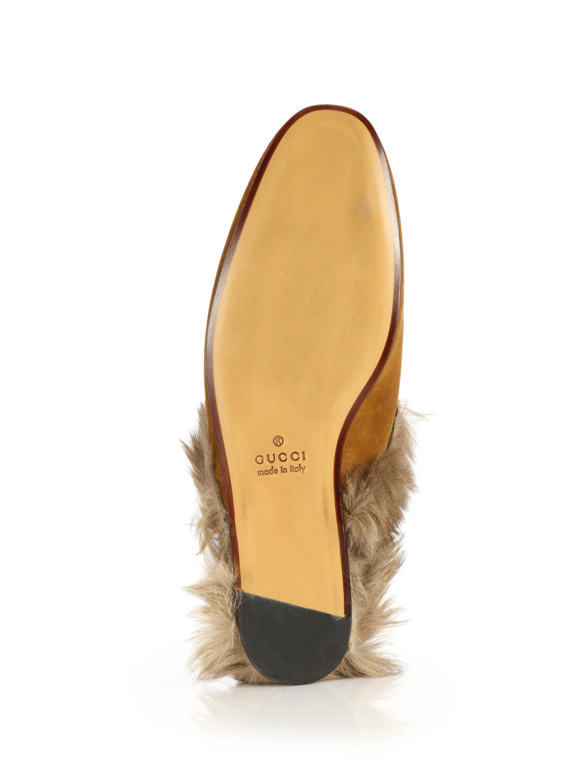 gucci princetown fur sale