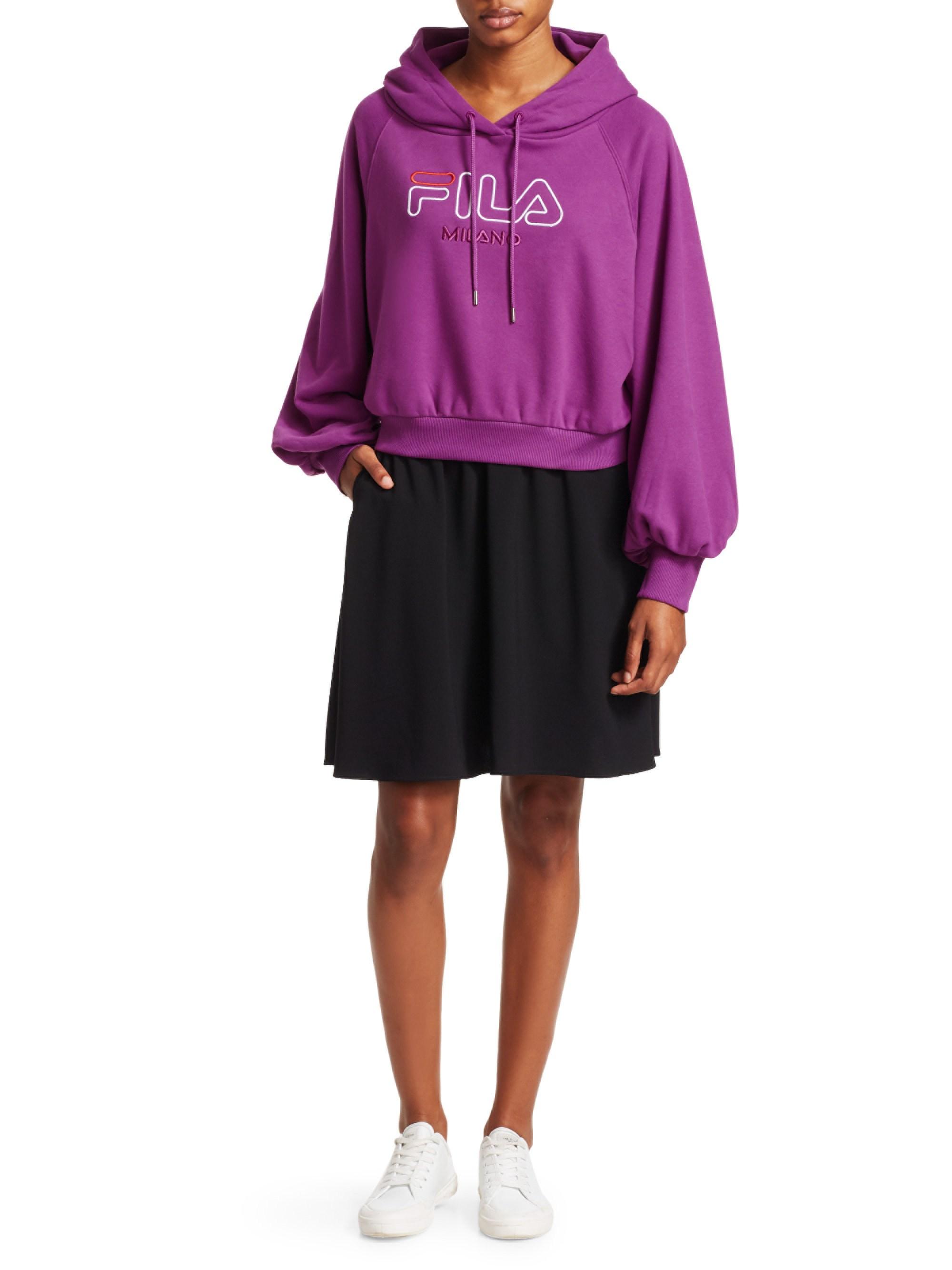 fila hoodie womens purple