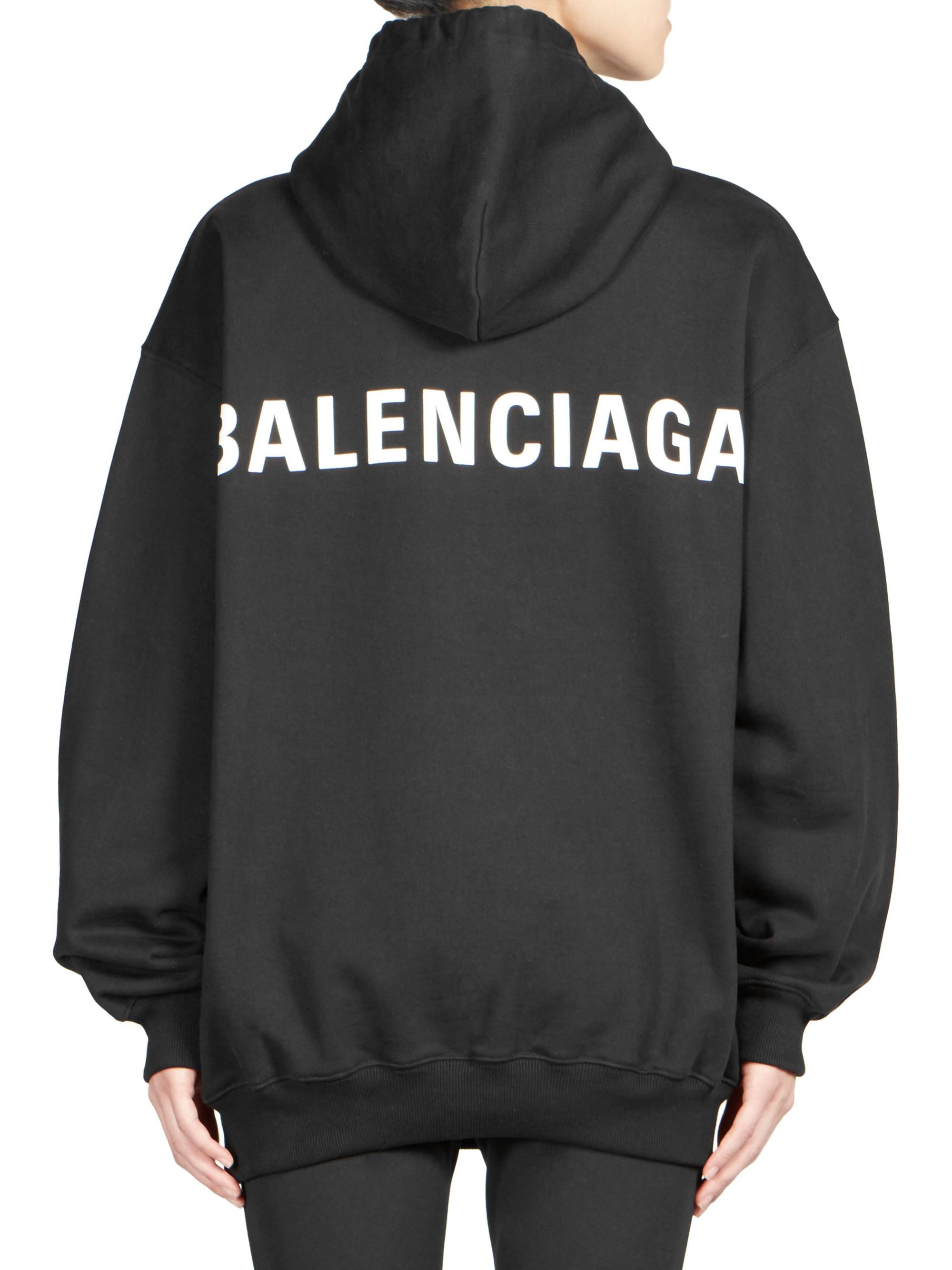 balenciaga oversized logo hoodie