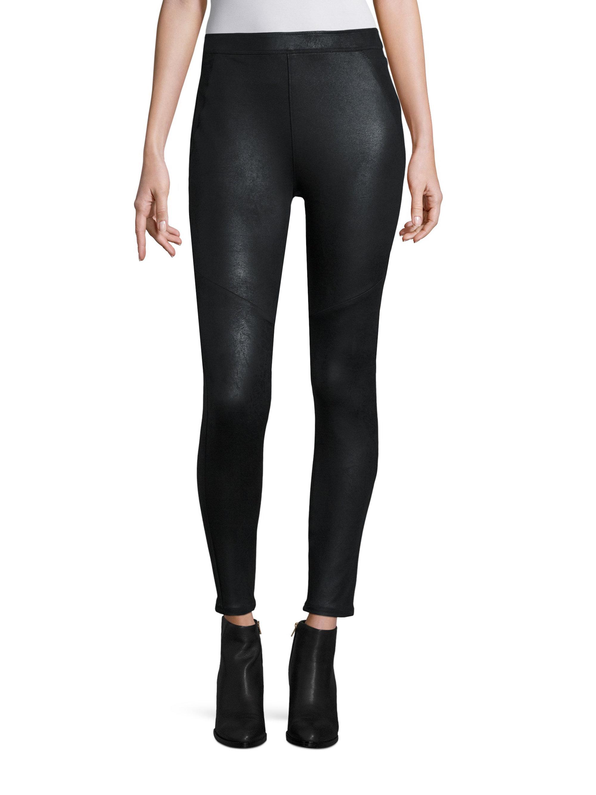 Faux Leather Leggings in Black 