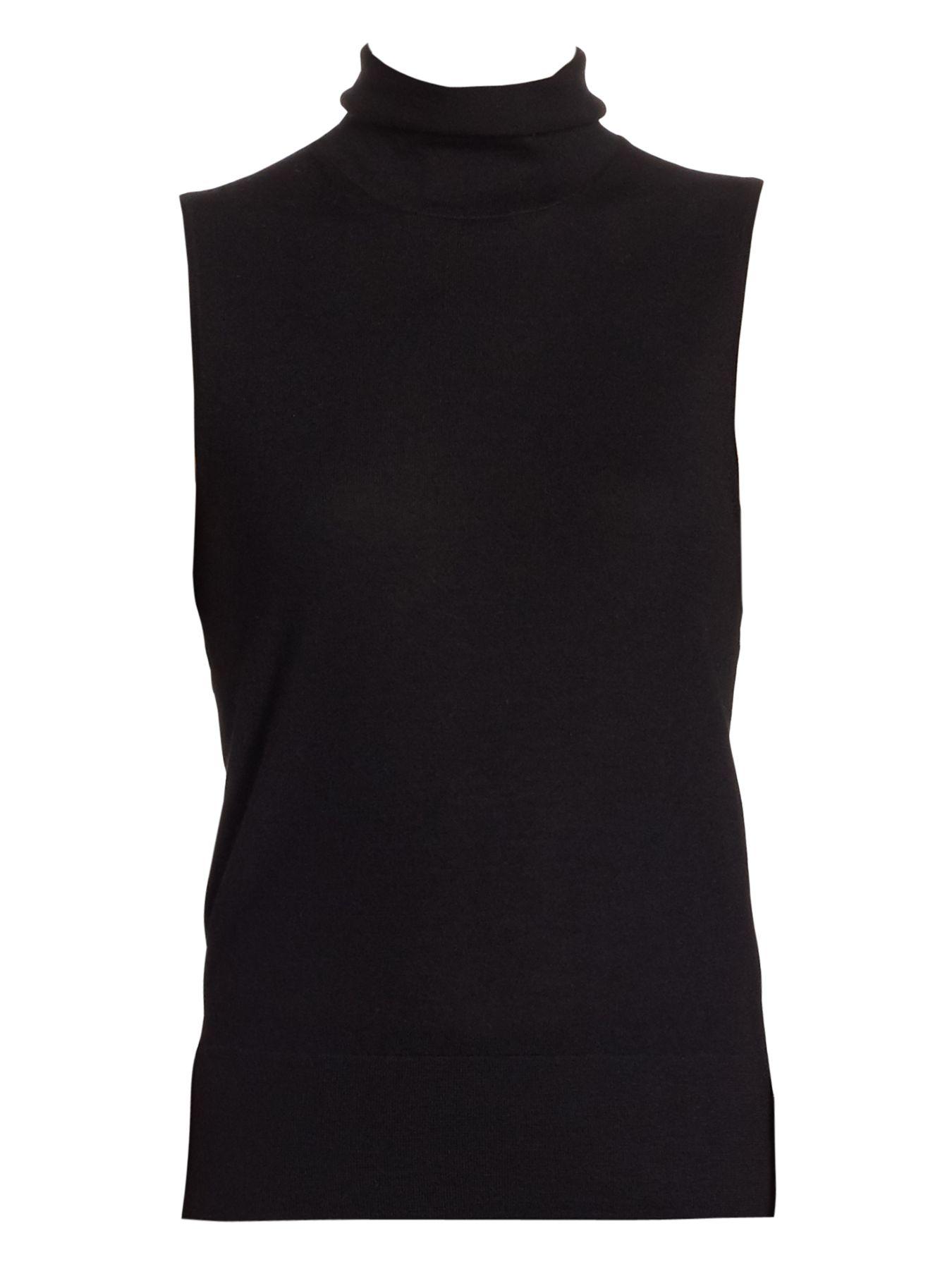 Saks Fifth Avenue Collection Cashmere Turtleneck Shell in Black - Lyst