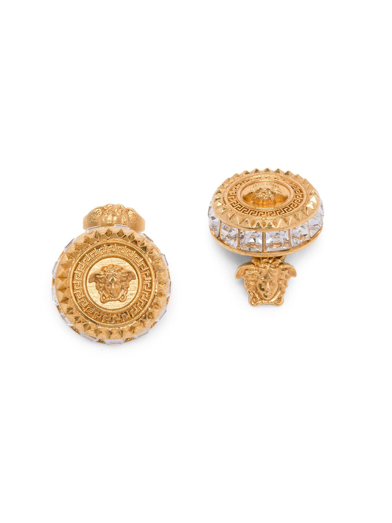Versace Medusa Strass Crystal Cufflinks in Metallic for Men Lyst