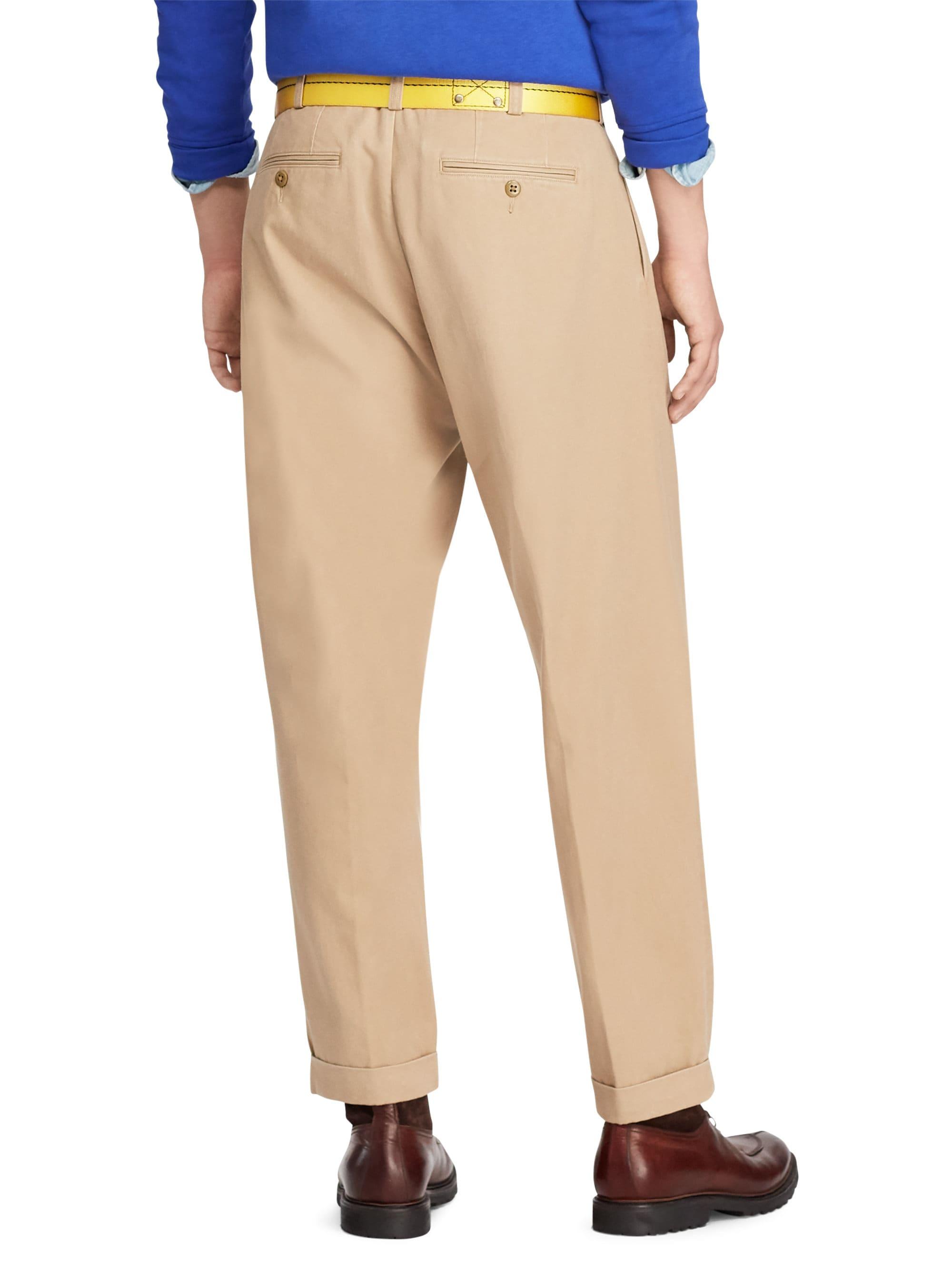 ralph lauren relaxed fit pleated chino