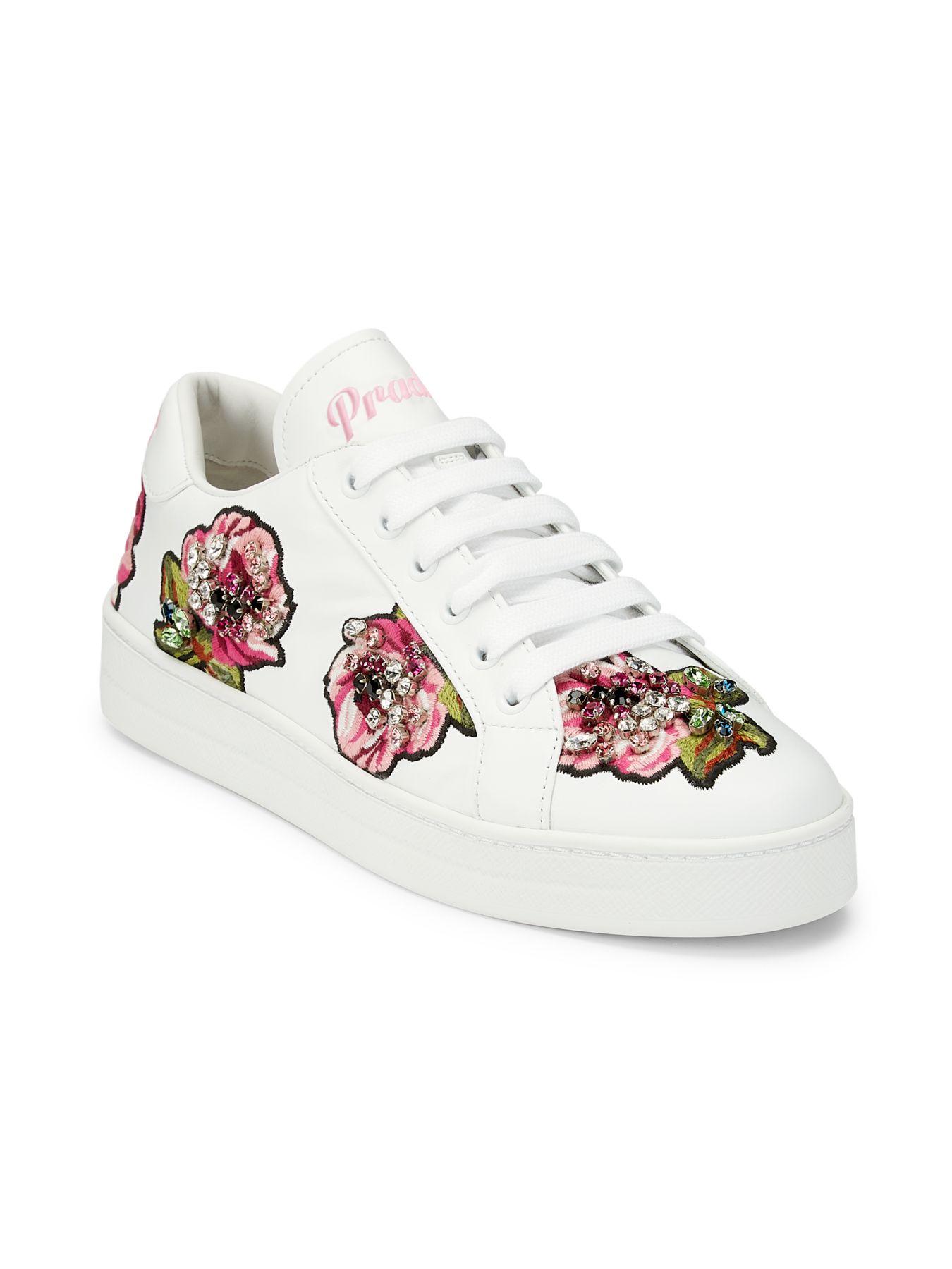 prada rose sneakers