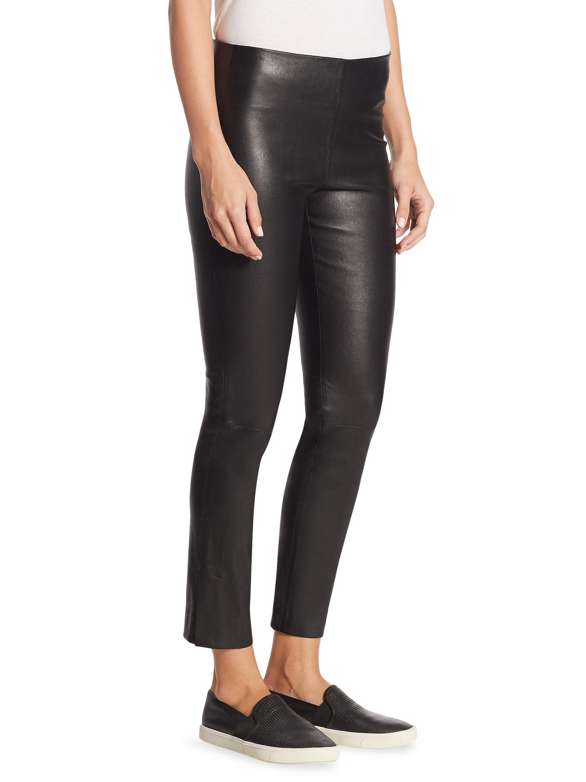 vince cropped leather pants