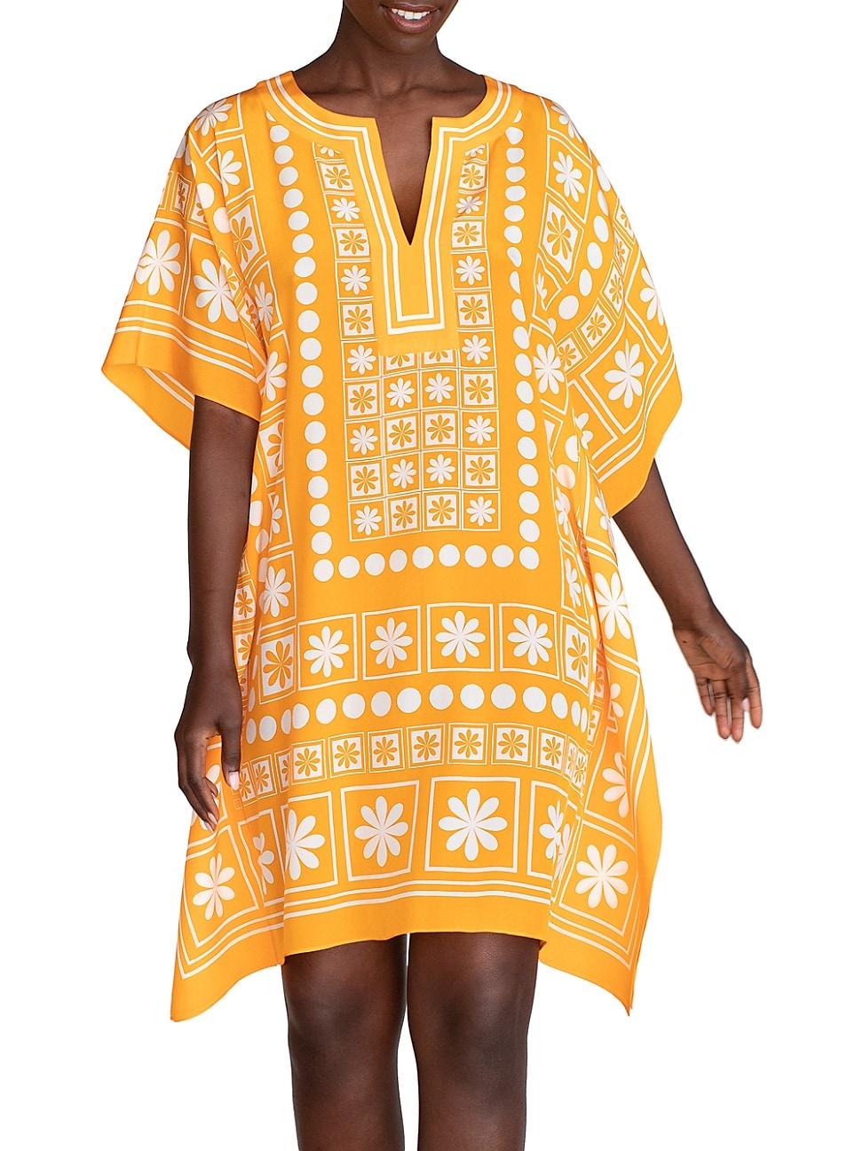 Trina Turk Theodora Silk Caftan Dress Lyst