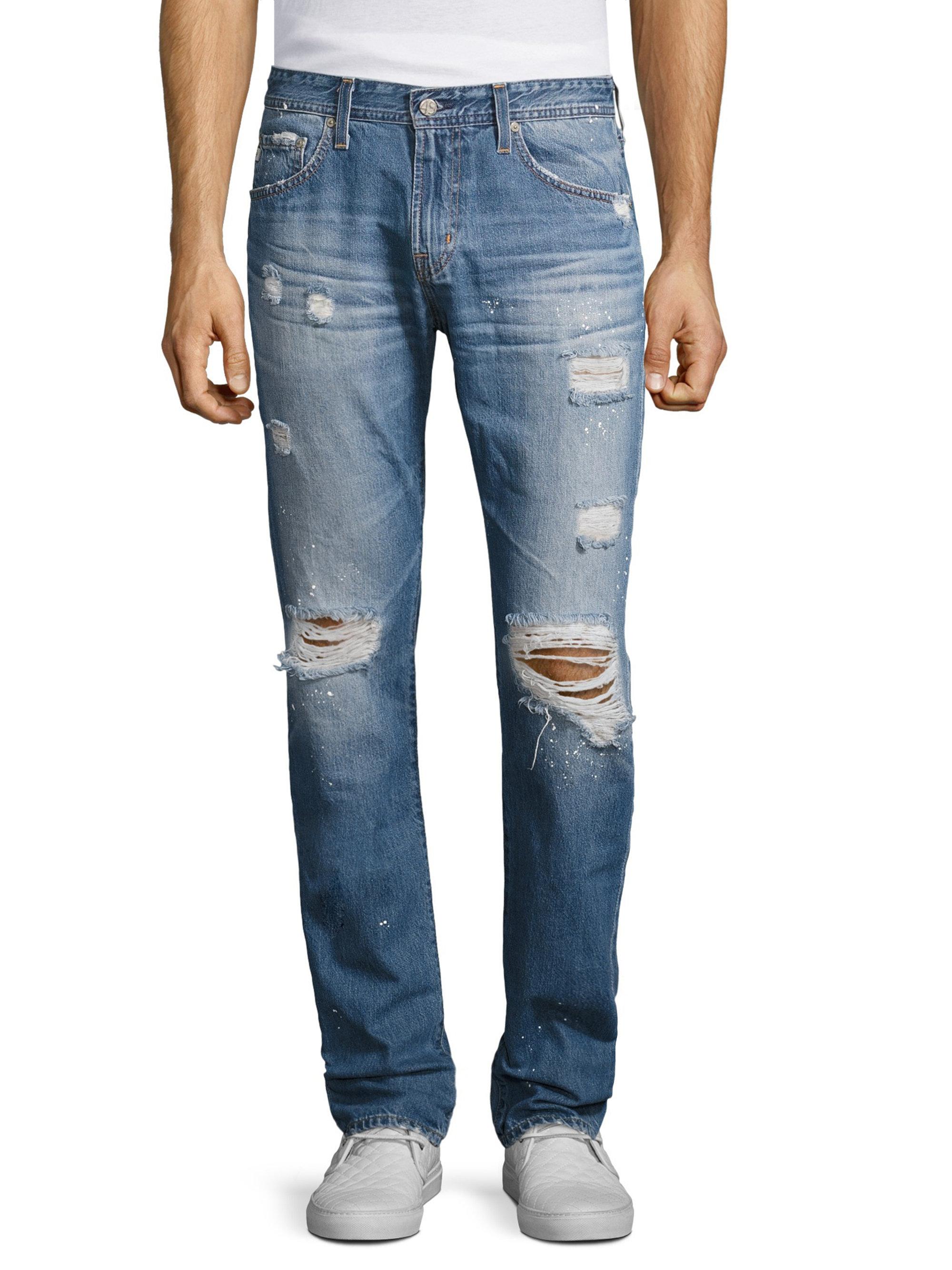AG Jeans Denim Tellis Slim-fit Distressed Jeans in Washed Blue (Blue ...