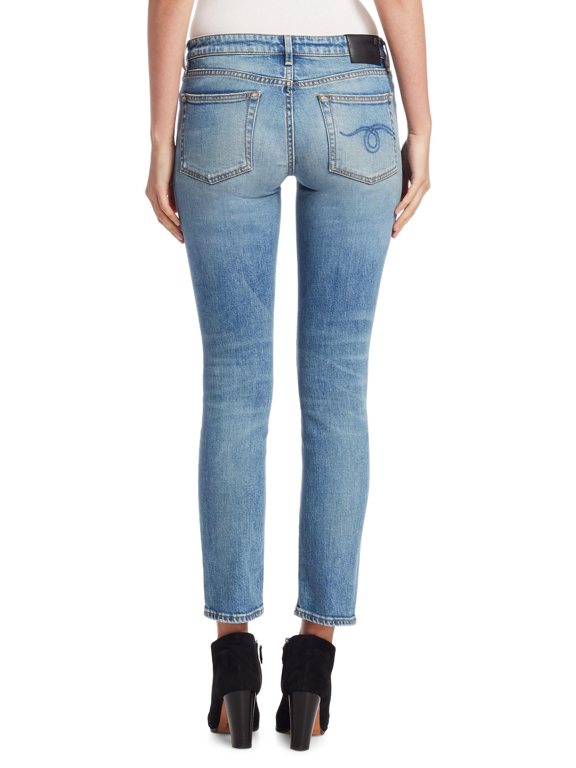 R13 Denim 'alison' Skinny Jeans in Blue - Lyst