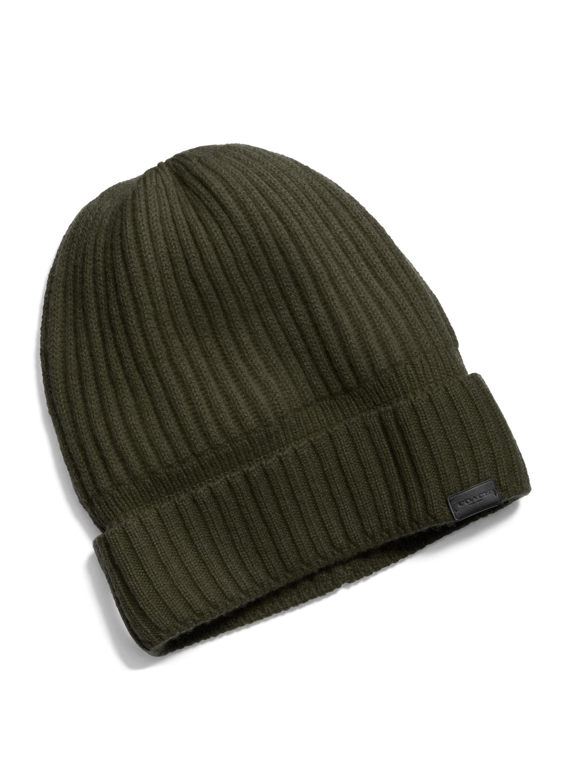 COACH 1941 Knit Beanie Hat in Green for Men Lyst