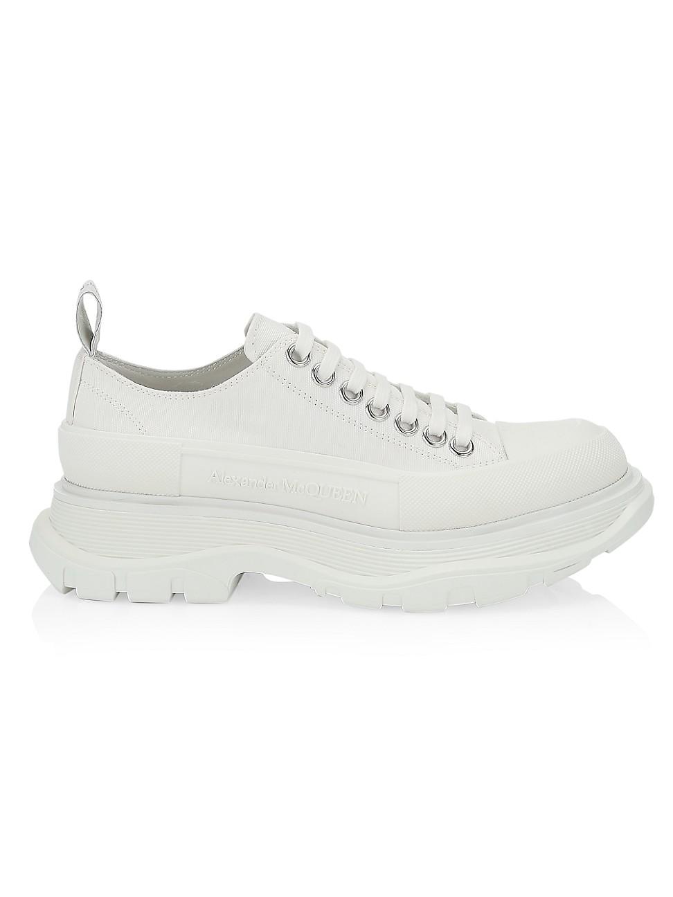 Alexander McQueen Chunky Leather Platform Sneakers in White - Lyst
