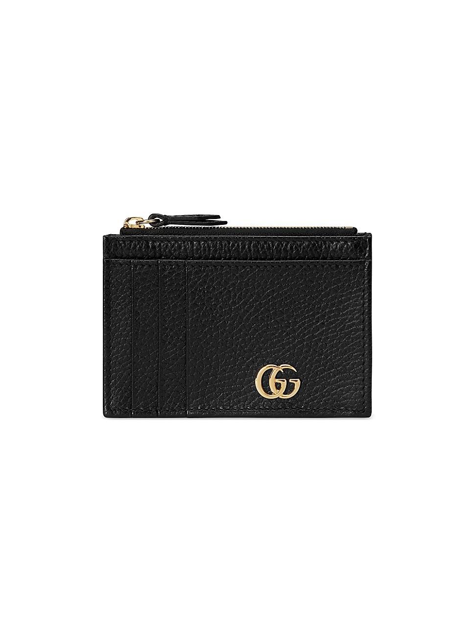 gullig logo famlende Gucci GG Marmont Card Case in Black - Lyst