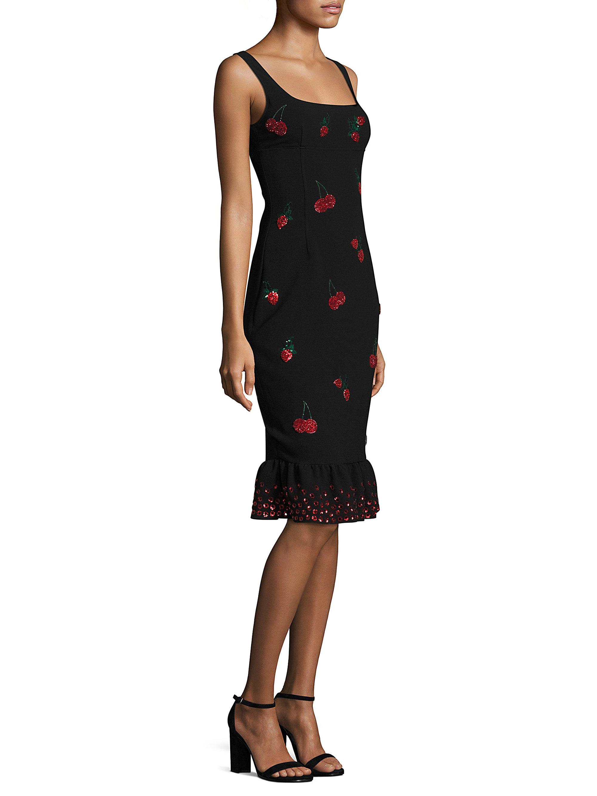 cherry black dress
