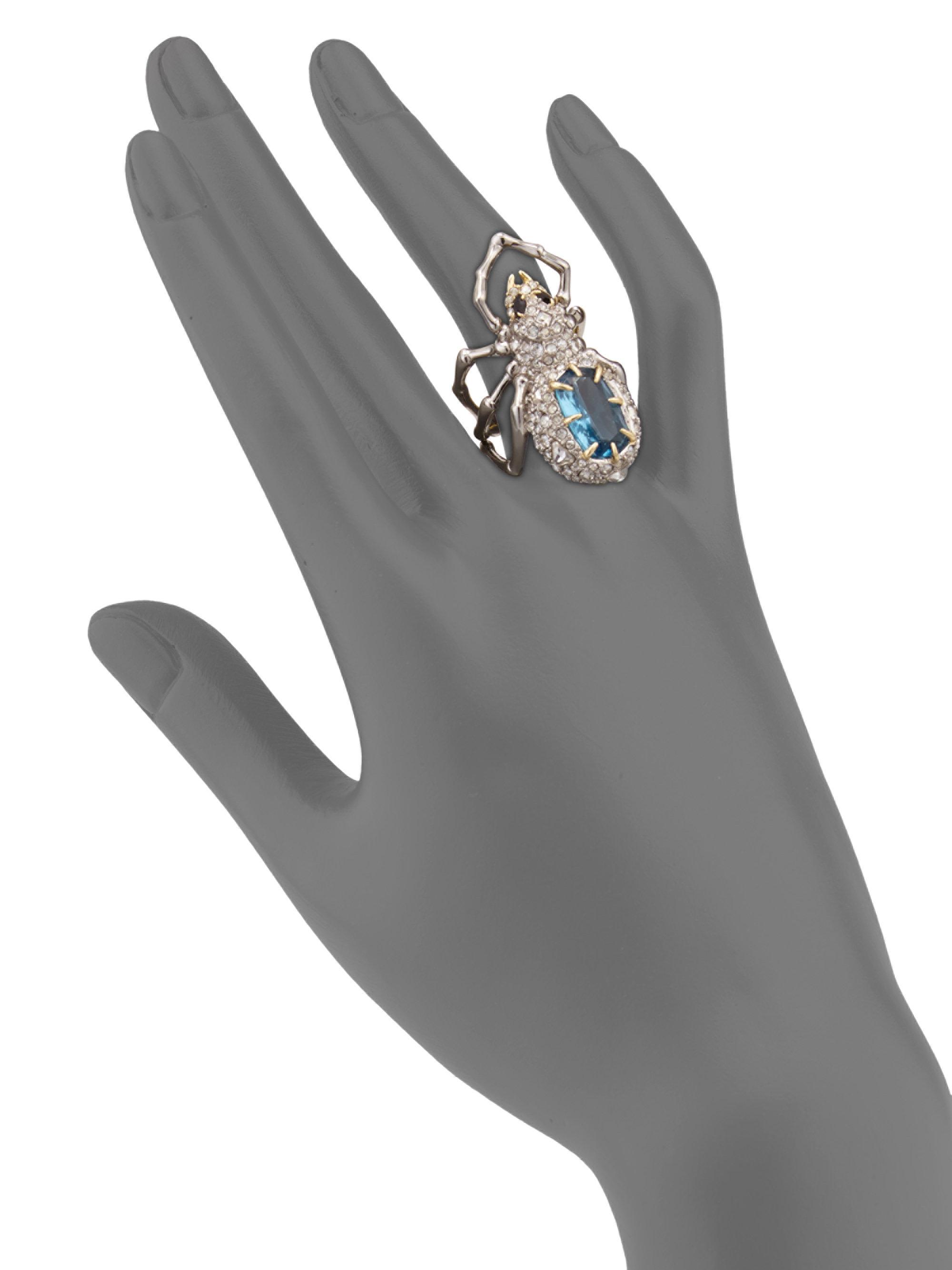 roddel roterend andere Alexis Bittar Elements Crystal-encrusted Spider Cocktail Ring in Metallic | Lyst roddel roterend andere Alexis Bittar Elements Crystal-encrusted Spider Cocktail Ring in Metallic | Lyst