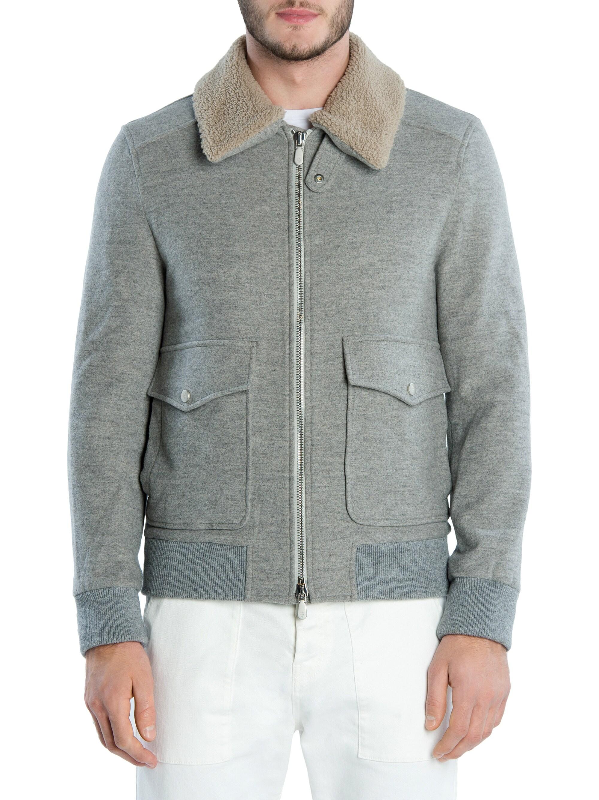 bomber jacket wool collar