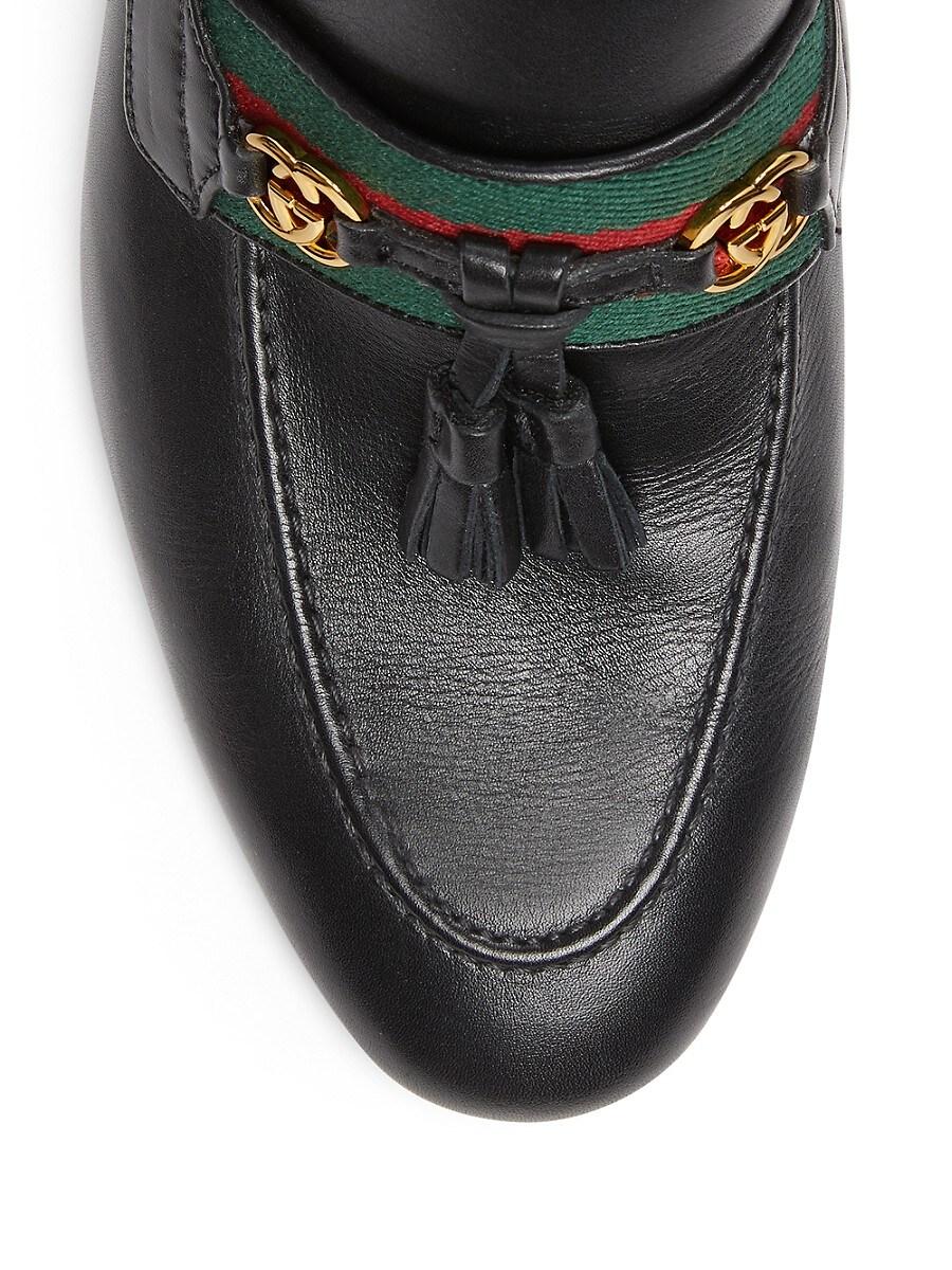 gucci loafer with web and interlocking g