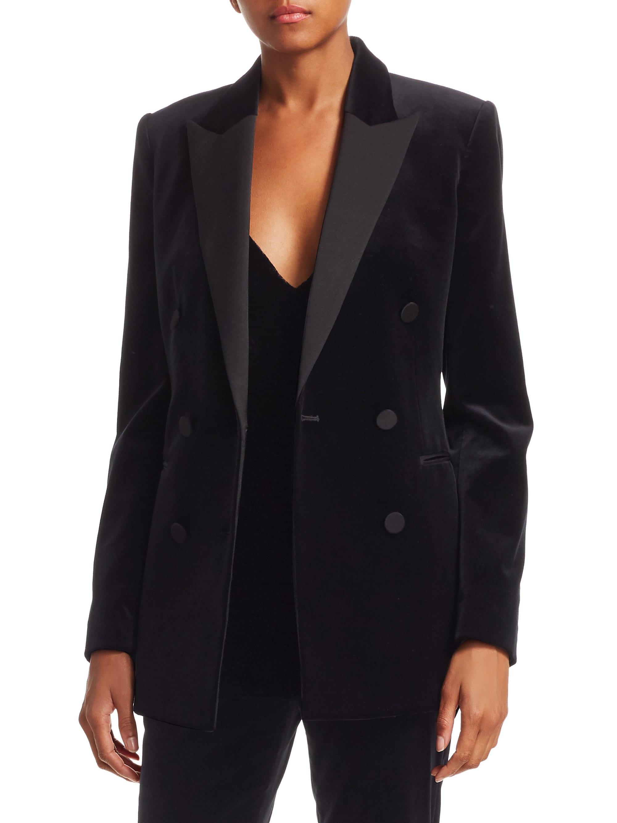 ladies velvet tuxedo jacket