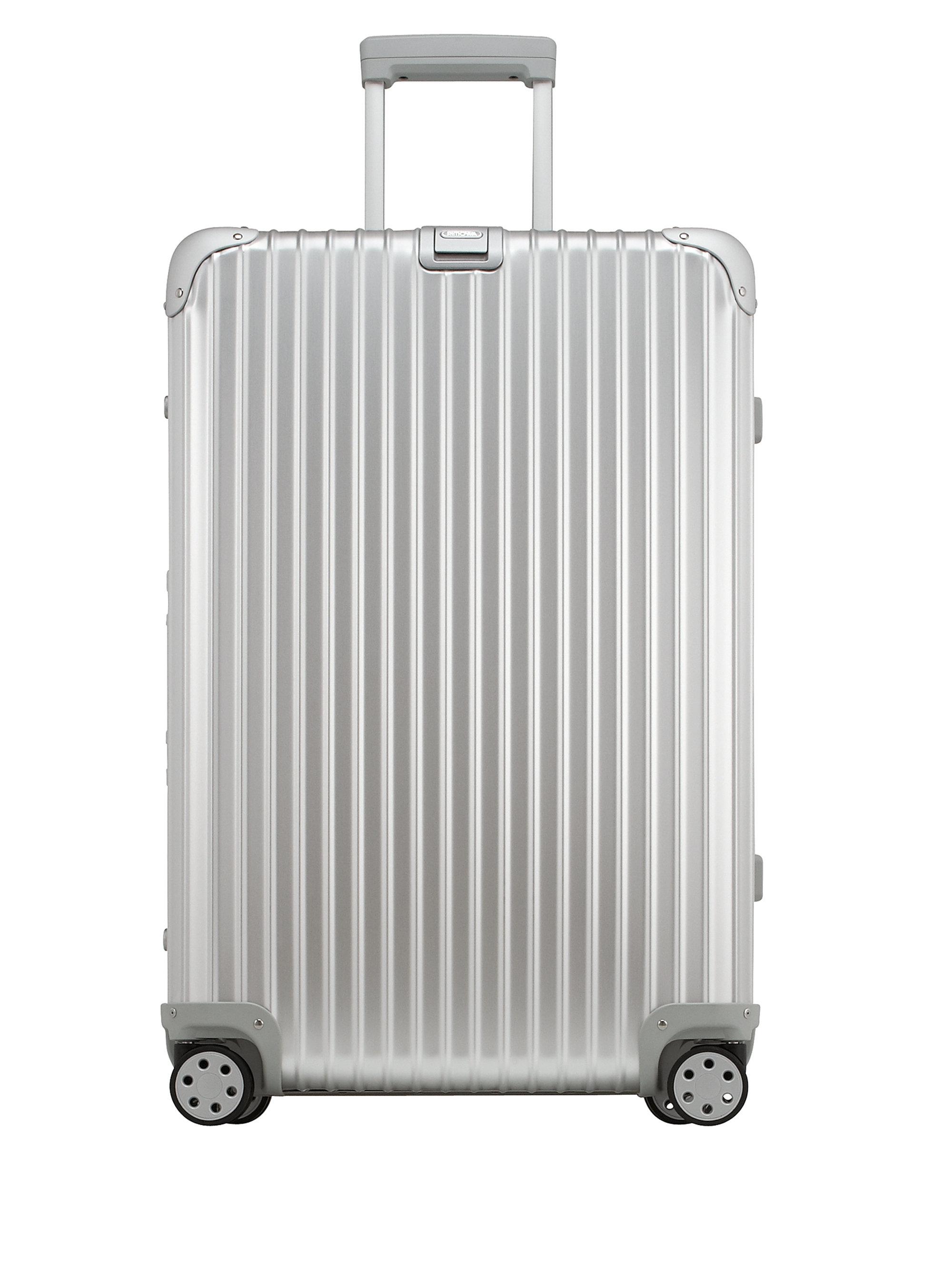 RIMOWA Topas 29" Multiwheel Electronic Tag Suitcase in Silver (Metallic)  for Men | Lyst