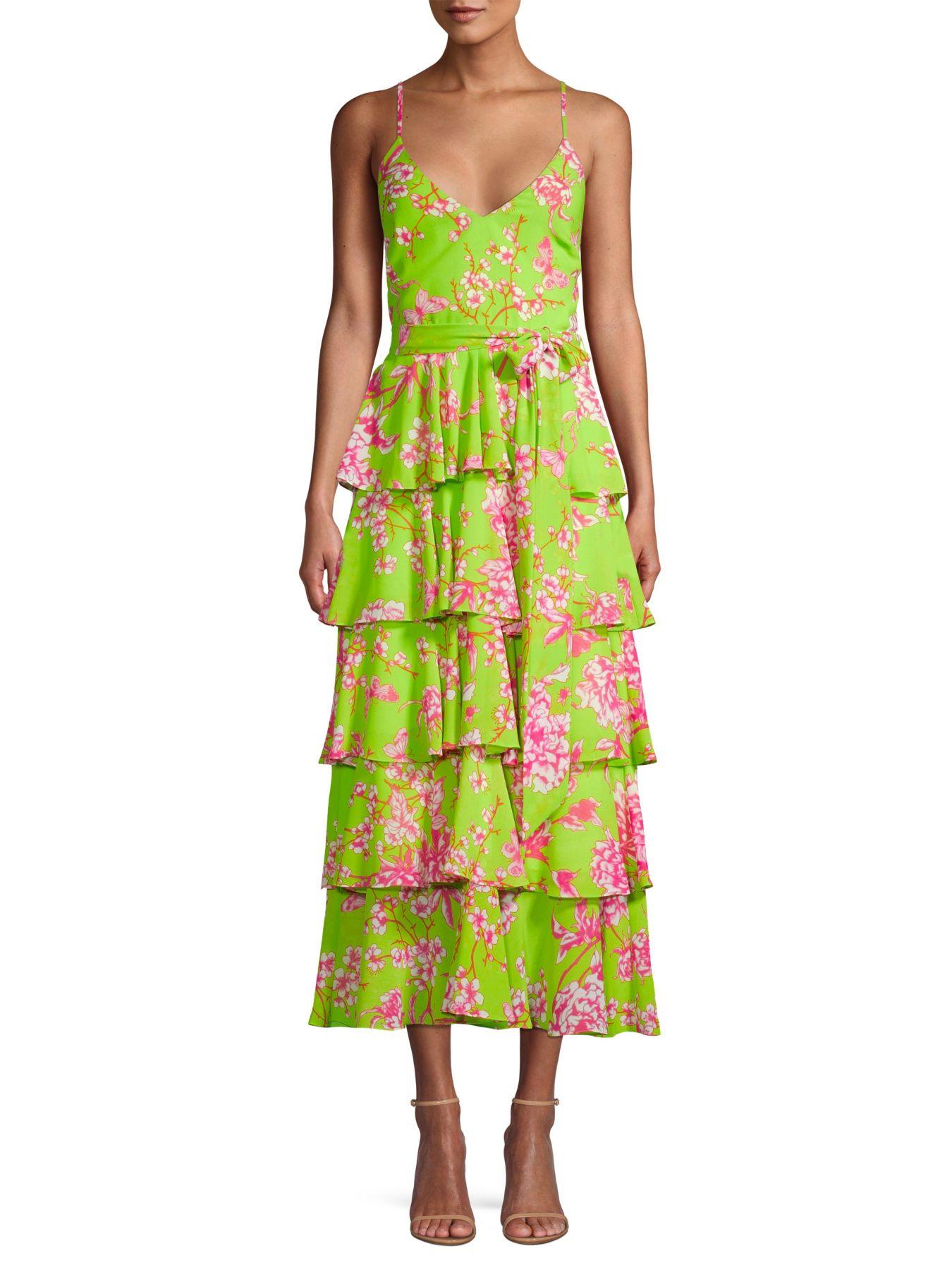 neon green gown