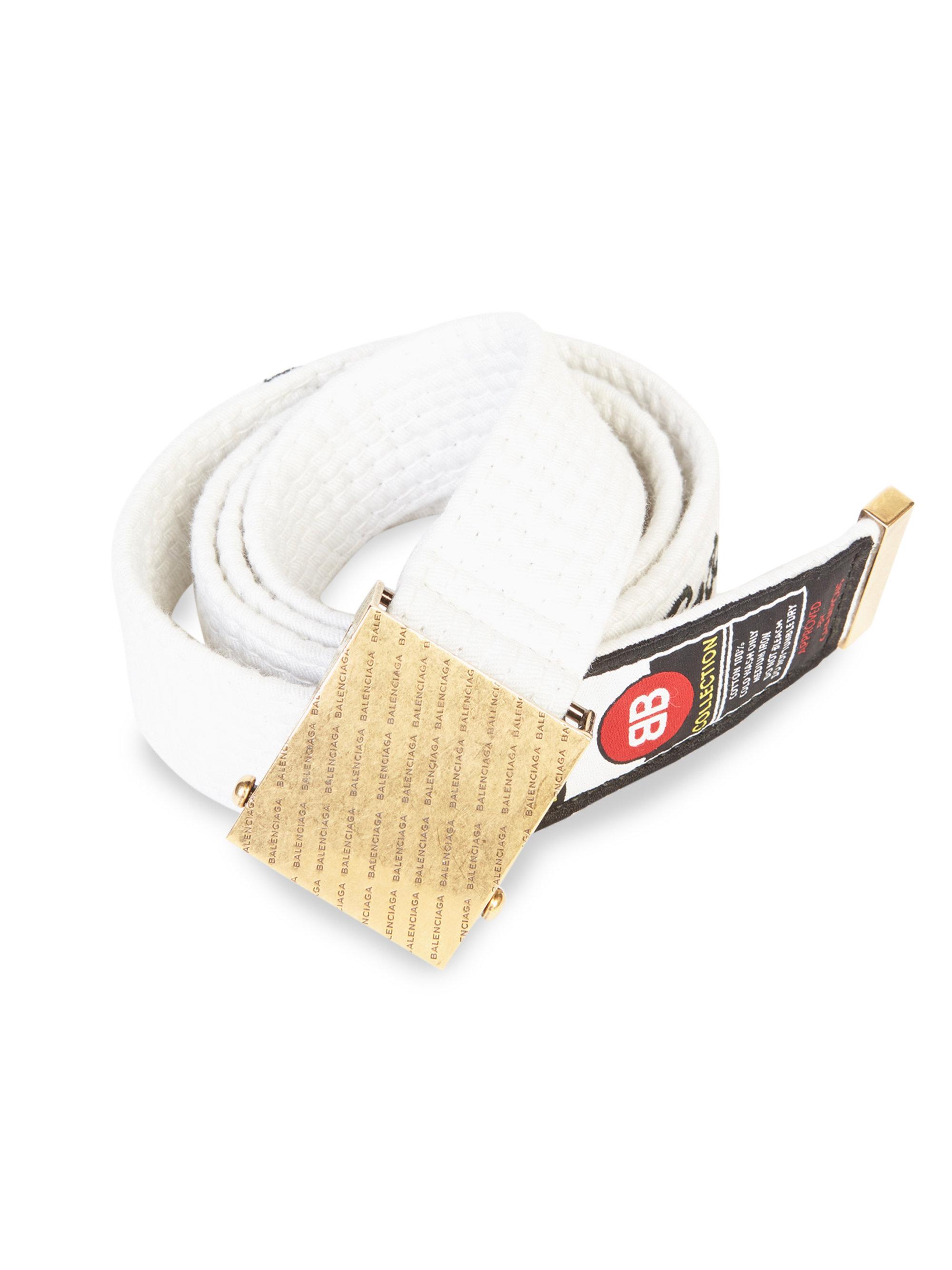balenciaga belt white