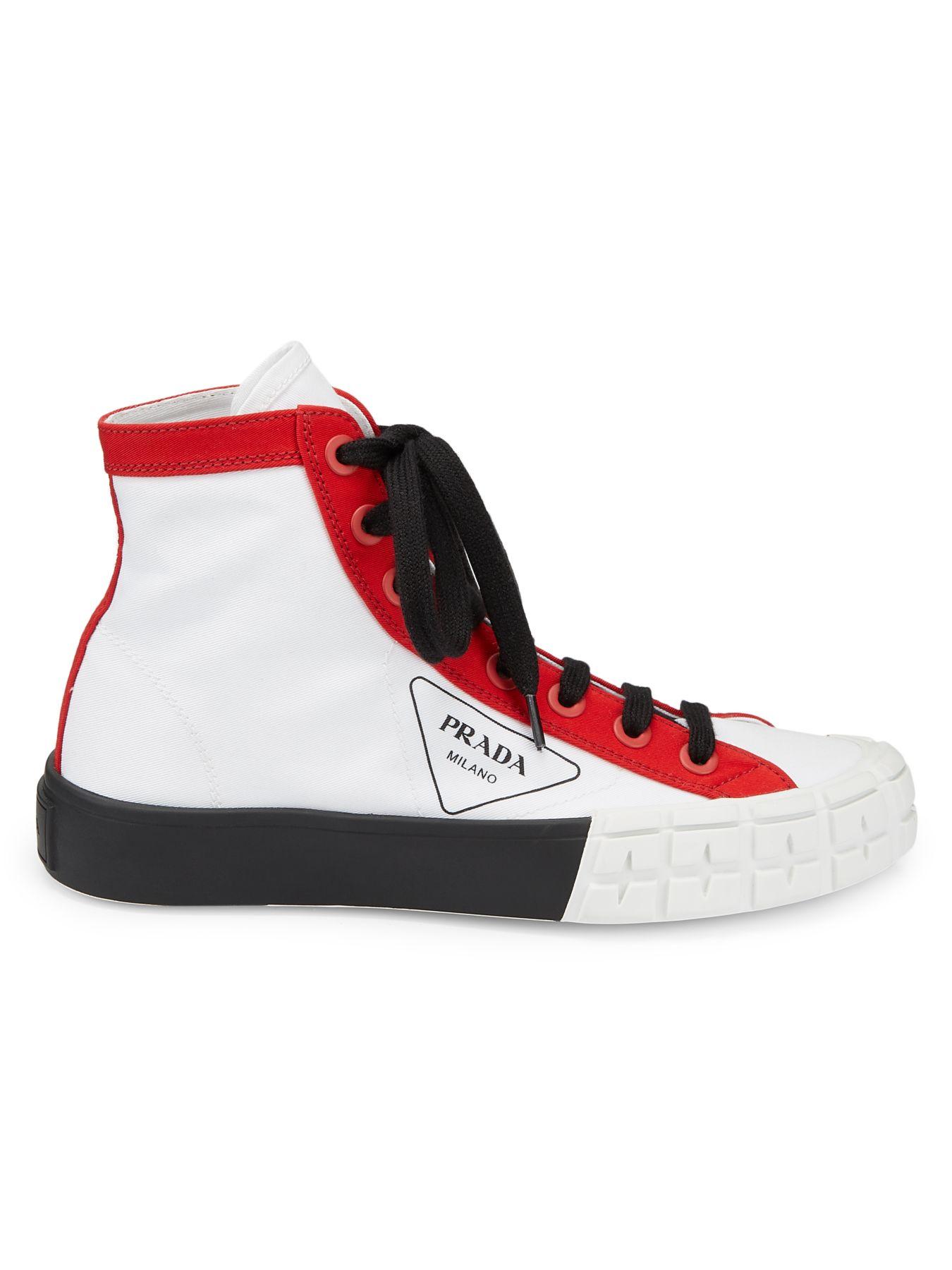 color block high top canvas shoes