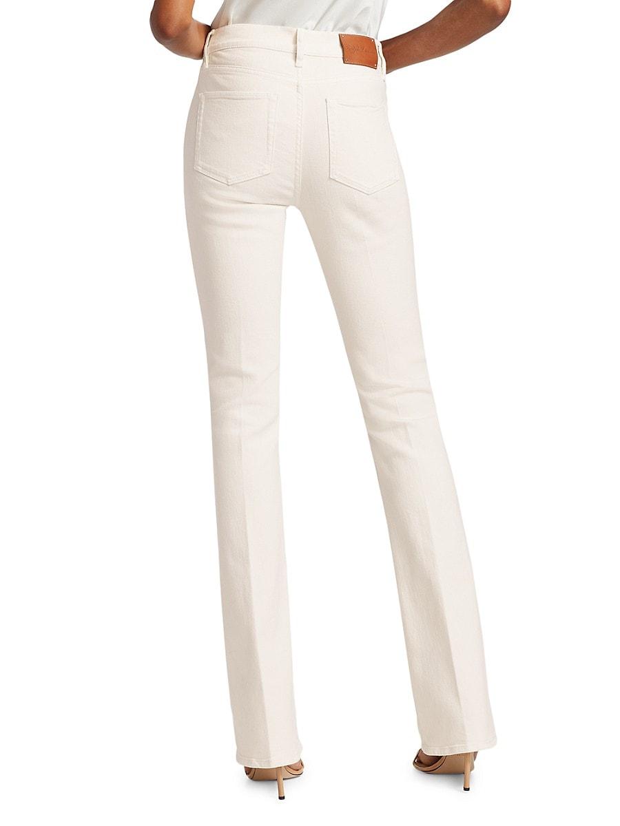 Ralph Lauren Collection Denim High-rise Bootcut Jeans in Cream (Natural) |  Lyst