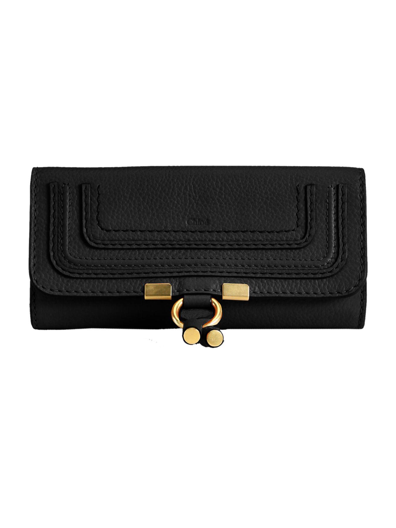 Chloé Chloé Marcie Leather Flap Wallet in Black - Save 29% - Lyst