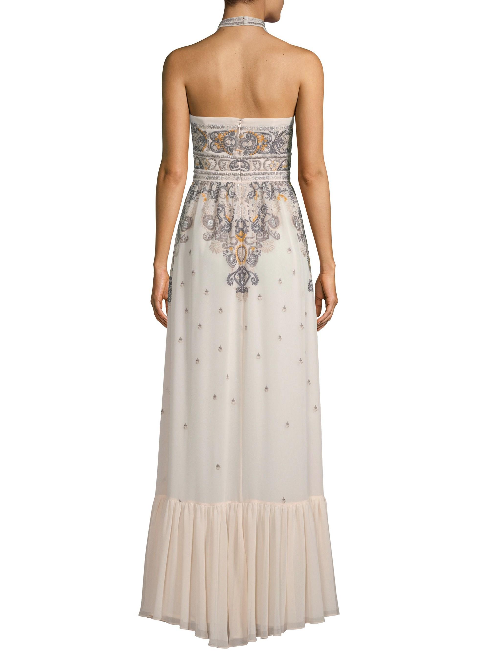 bcbg halter gown