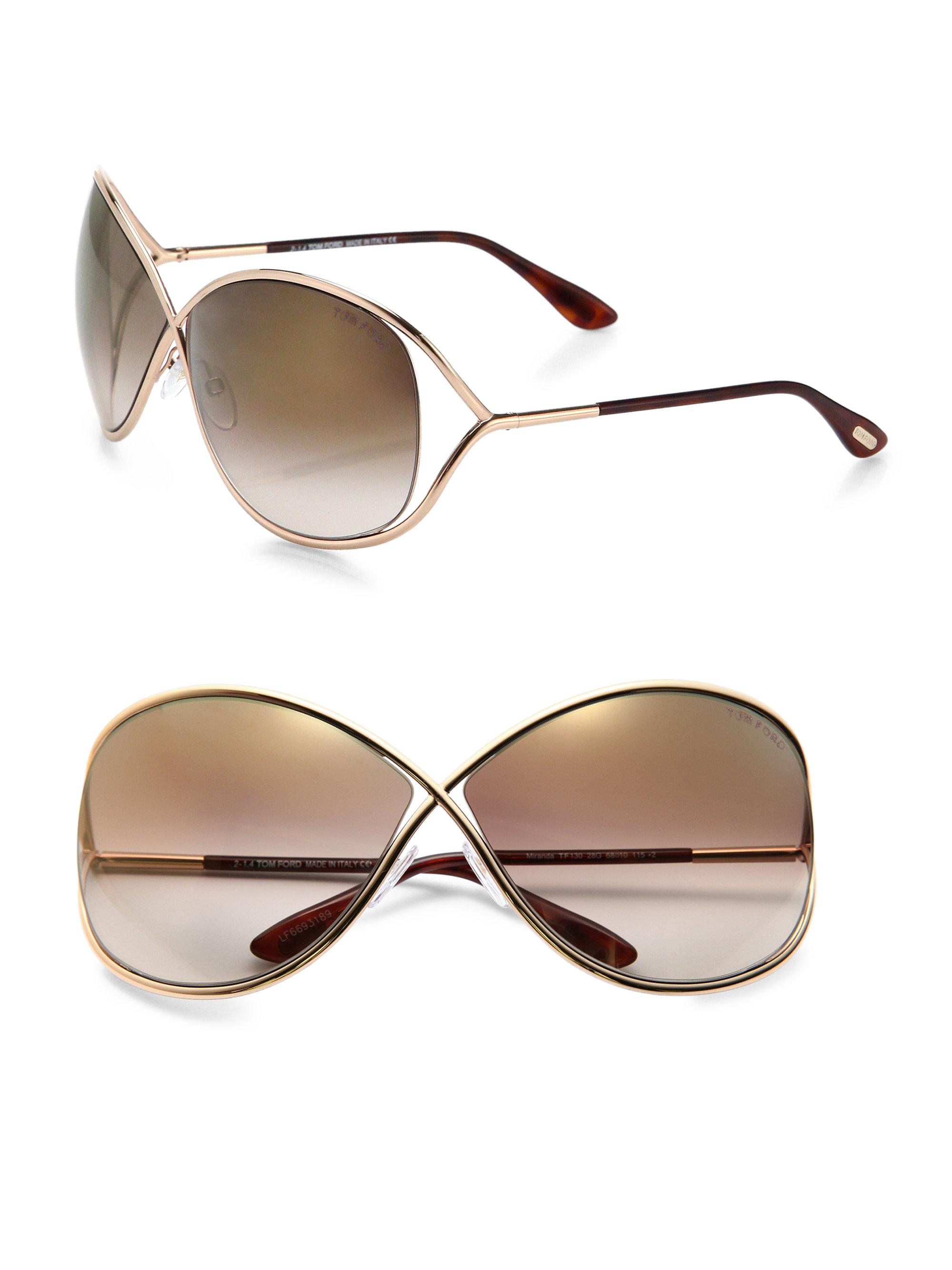 tom ford look alike miranda on Tom Ford Miranda Oversized Round Sunglasses In Brown Lyst
