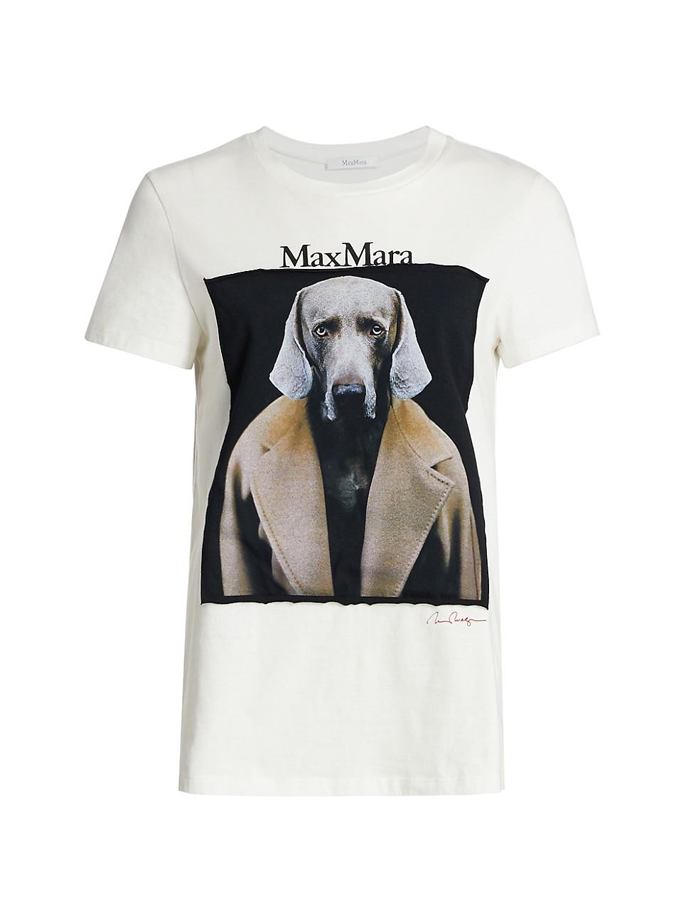 Max Mara Denim Dog T-shirt - Lyst